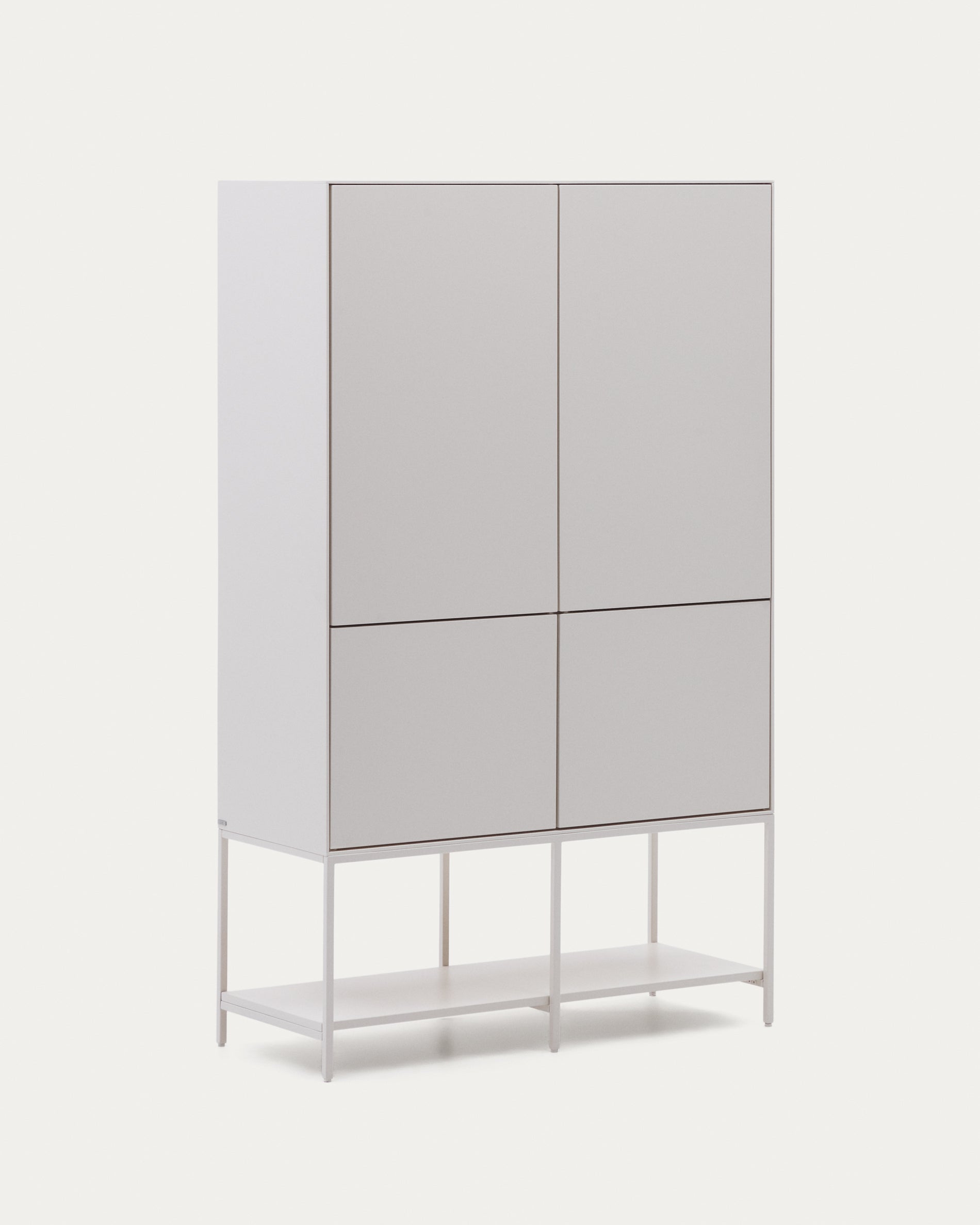 Vedrana 4-door tall sideboard white lacquered MDF 97.5 x 160 cm - Product View