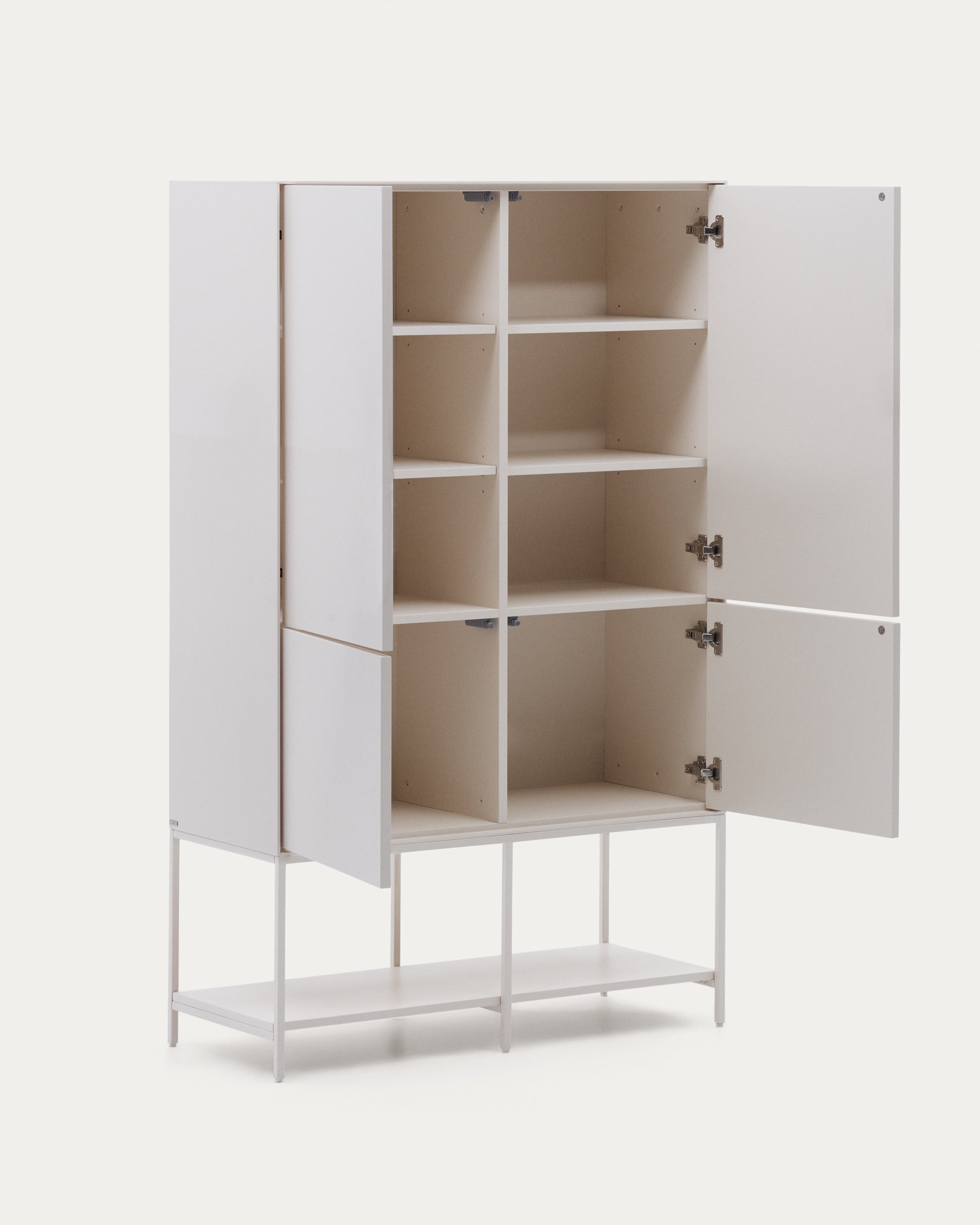 Vedrana 4-door tall sideboard white lacquered MDF 97.5 x 160 cm - Product View