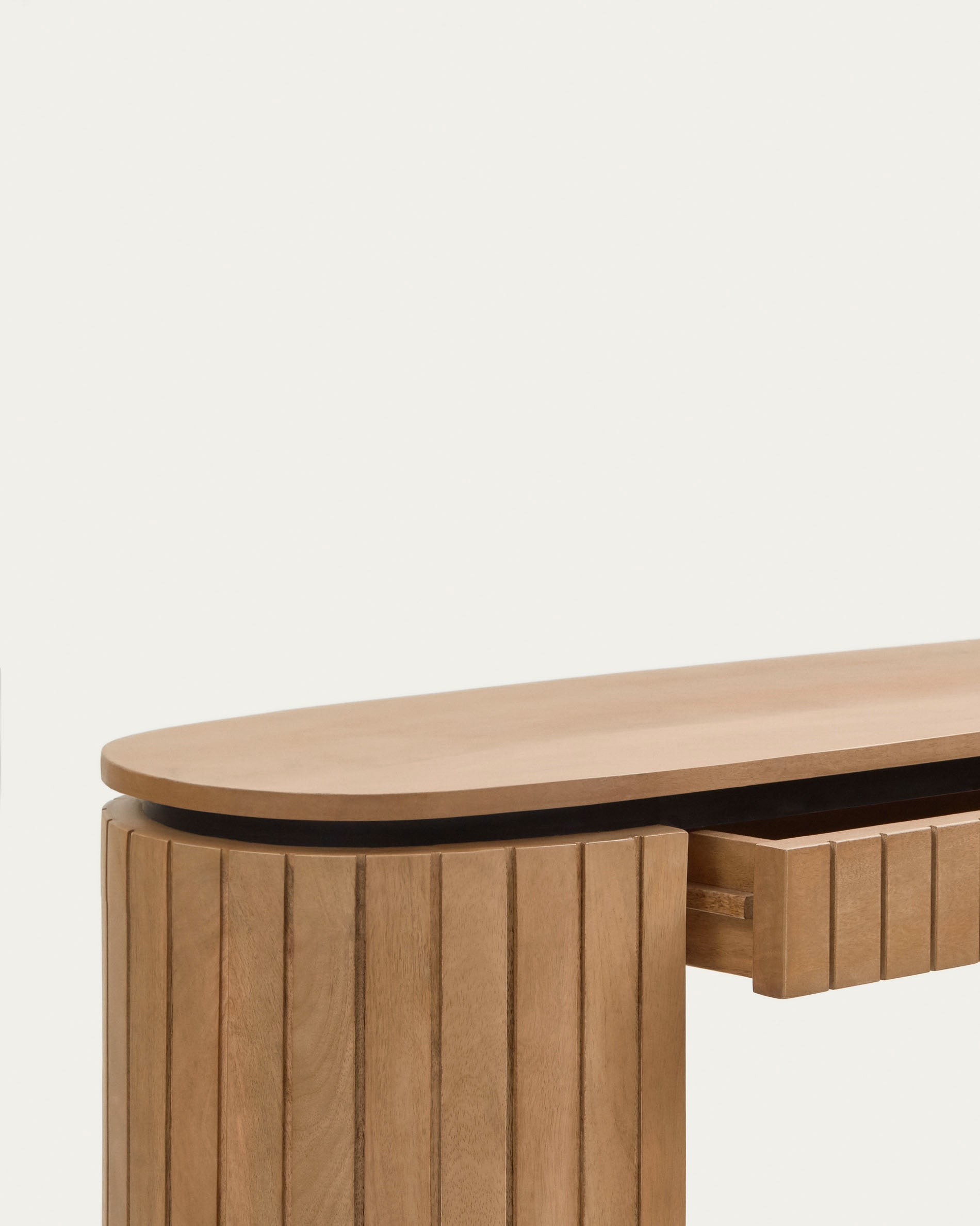 Licia console table with 1 drawer, solid mango wood, 120 x 90 cm - Detail