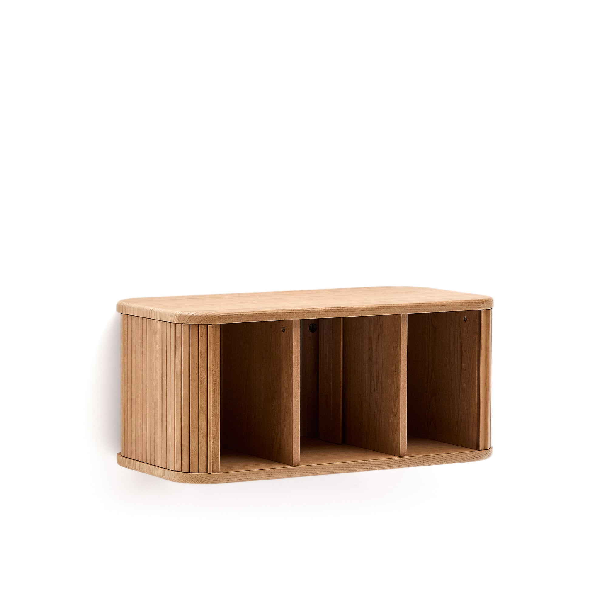 Mailen bathroom cupboard in ash veneer in a natural finish, 90 x 45 cm - Product Image