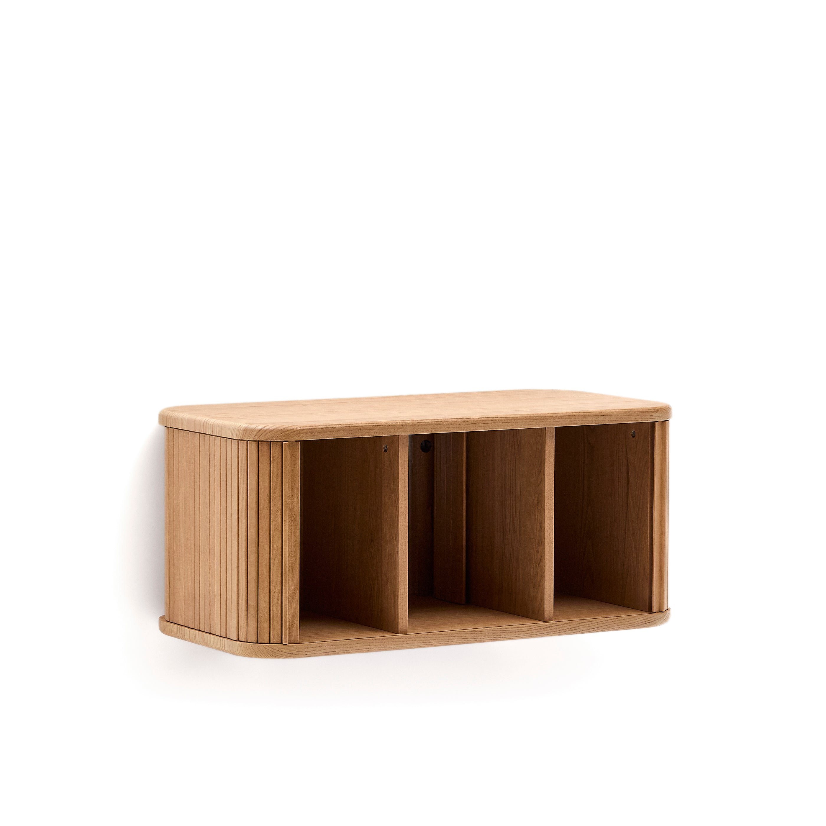 Mailen bathroom cupboard in ash veneer in a natural finish, 90 x 45 cm - Product Image