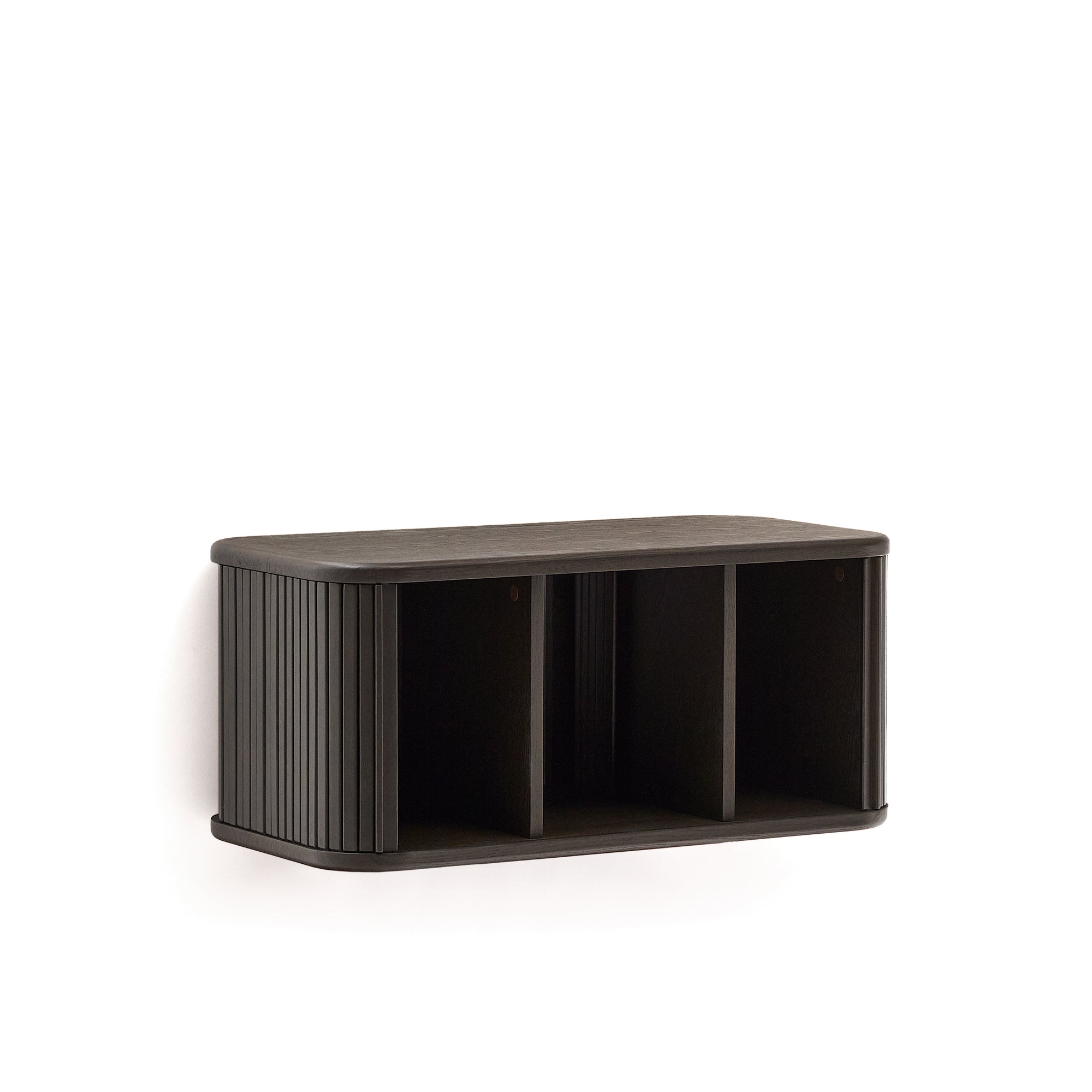 Mailen bathroom cupboard in ash veneer in a dark finish, 90 x 45 cm - Product Image