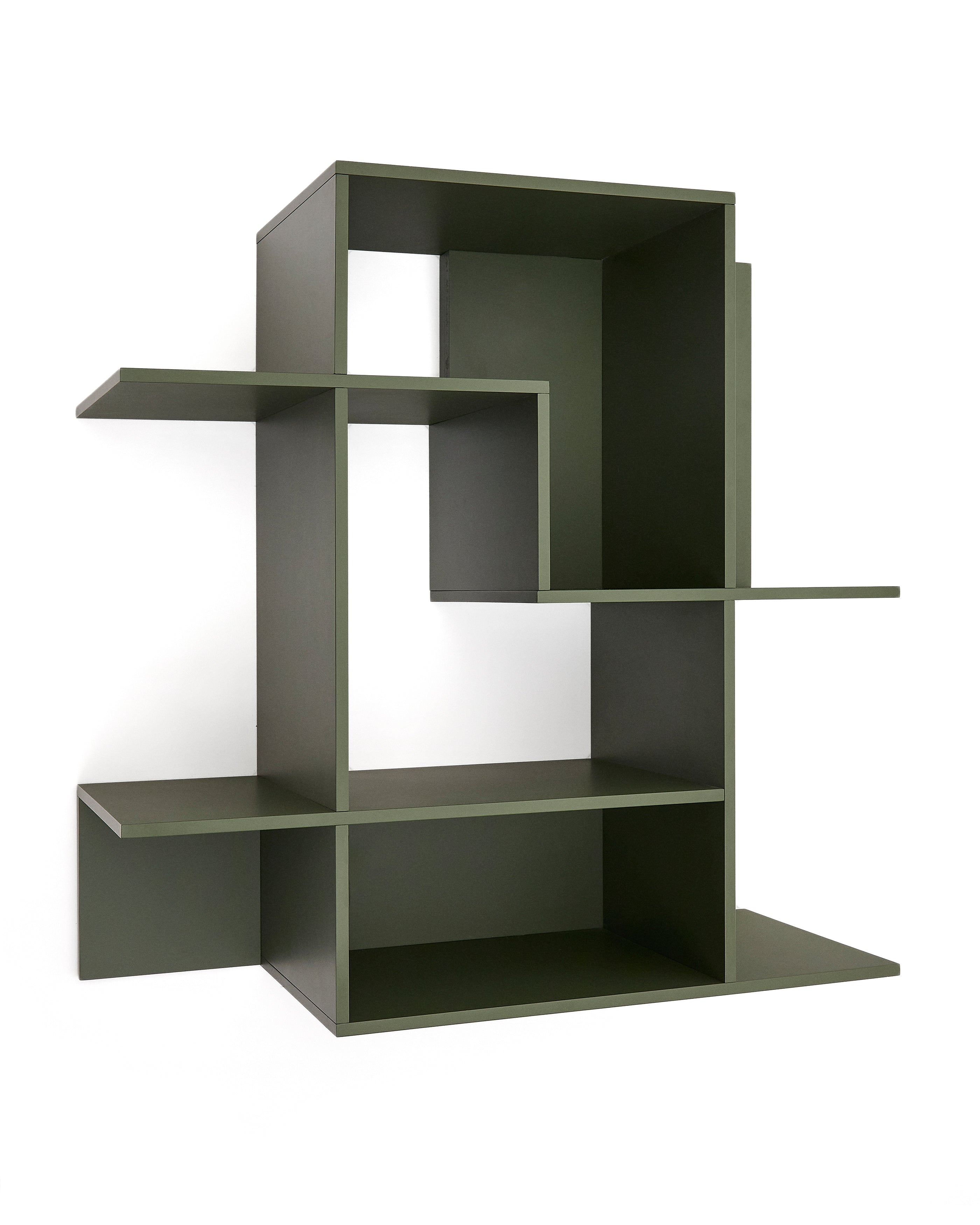 Ina modular shelving unit in green lacquered MDF 80 x 80cm FSC 100% - Product Image
