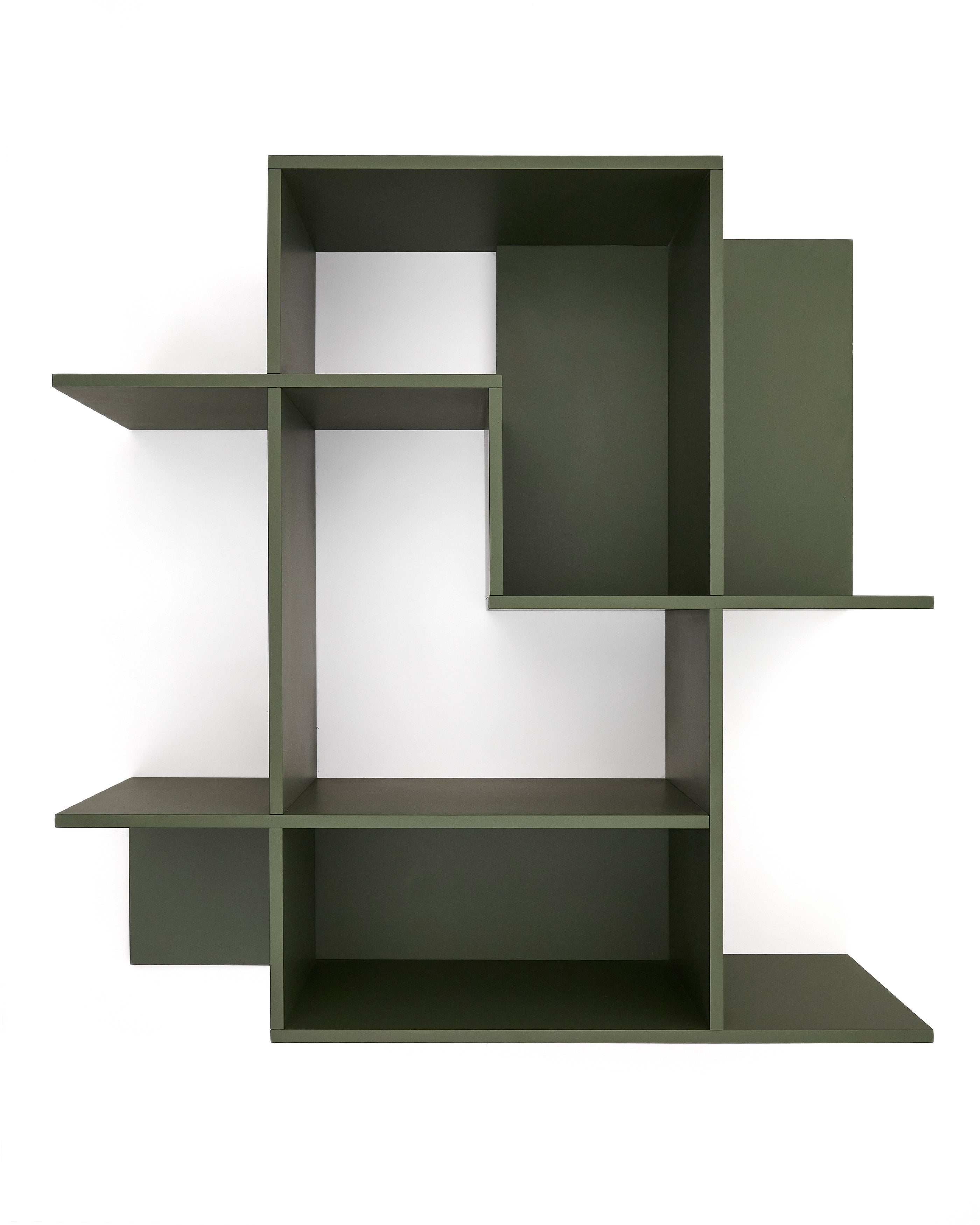 Ina modular shelving unit in green lacquered MDF 80 x 80cm FSC 100% - Product Image