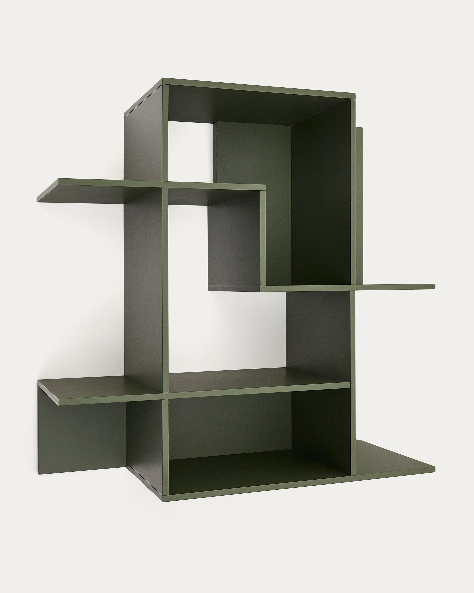 Ina modular shelving unit in green lacquered MDF 80 x 80cm FSC 100% - Product View