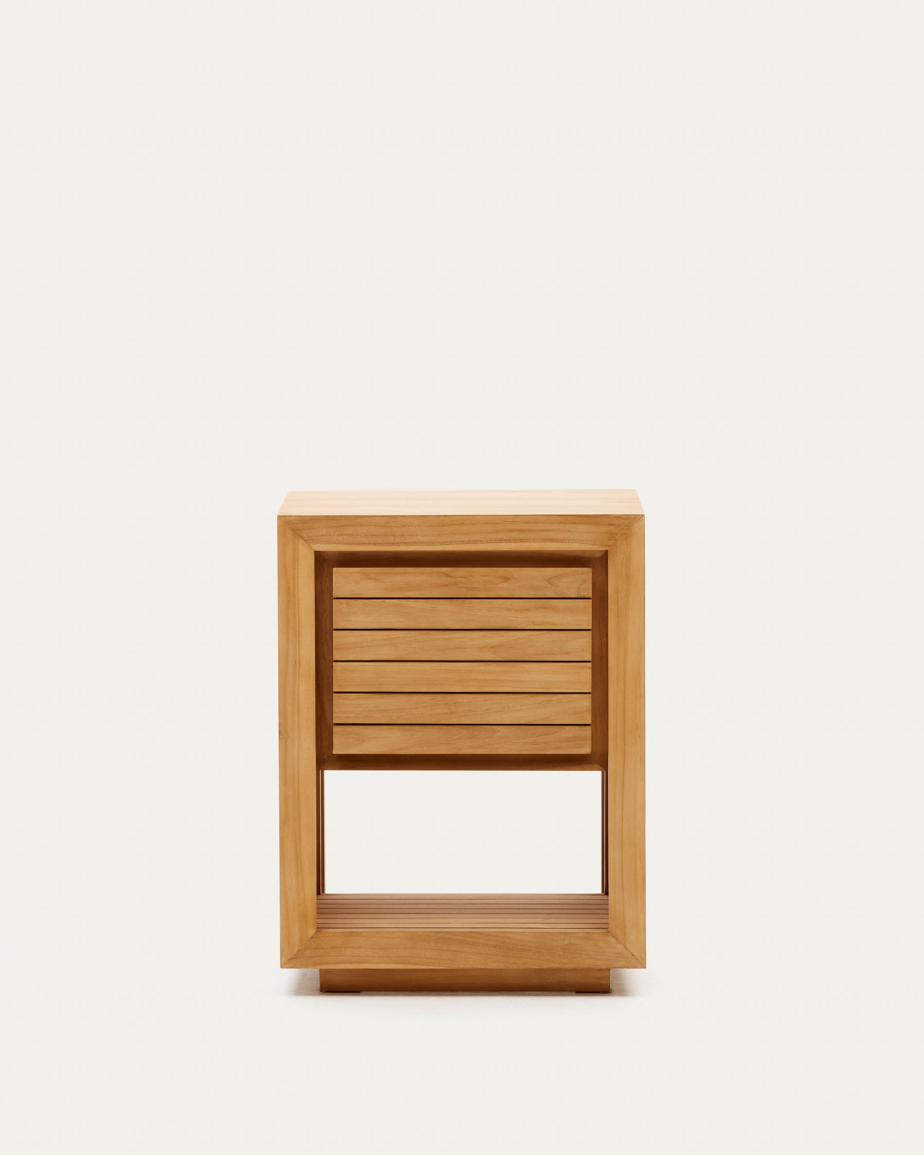 Saula bathroom furniture in solid teak wood with natural finish, 60 x 45 cm - Product View