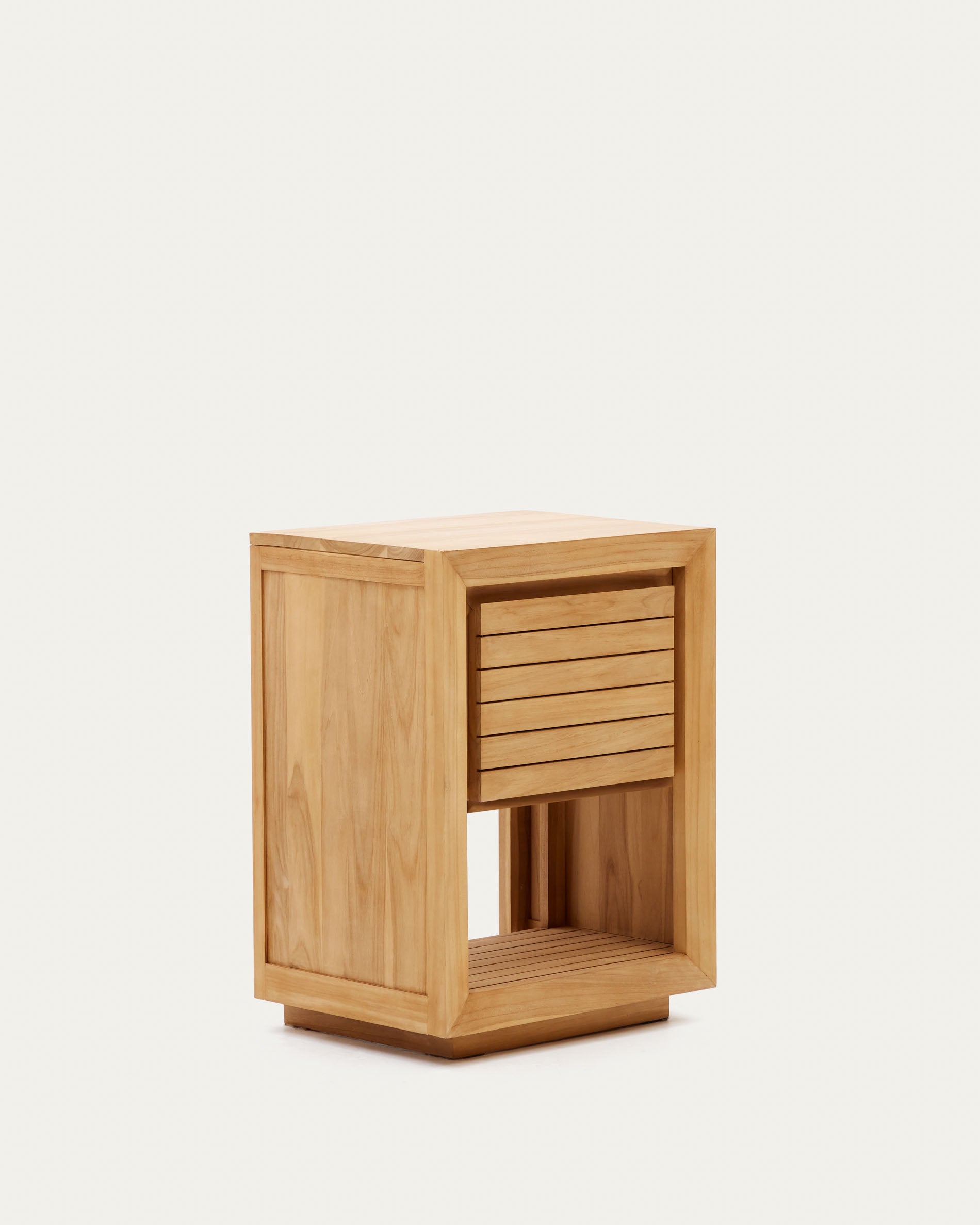 Saula bathroom furniture in solid teak wood with natural finish, 60 x 45 cm - Product View