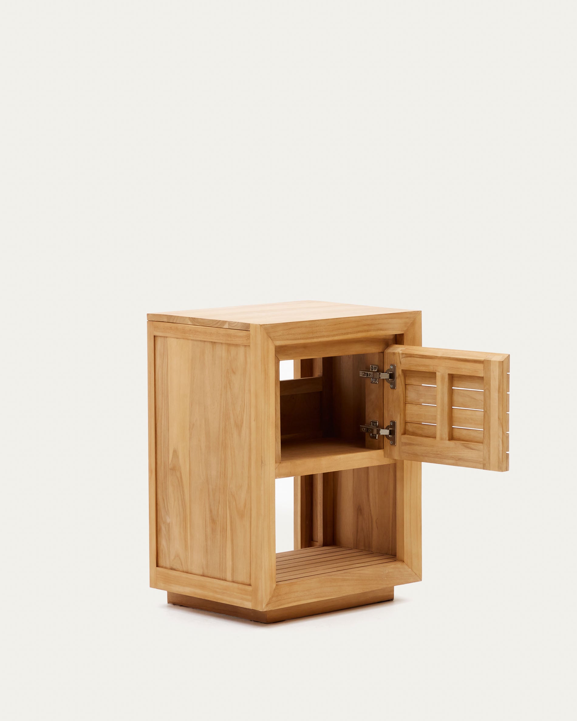 Saula bathroom furniture in solid teak wood with natural finish, 60 x 45 cm - Product View