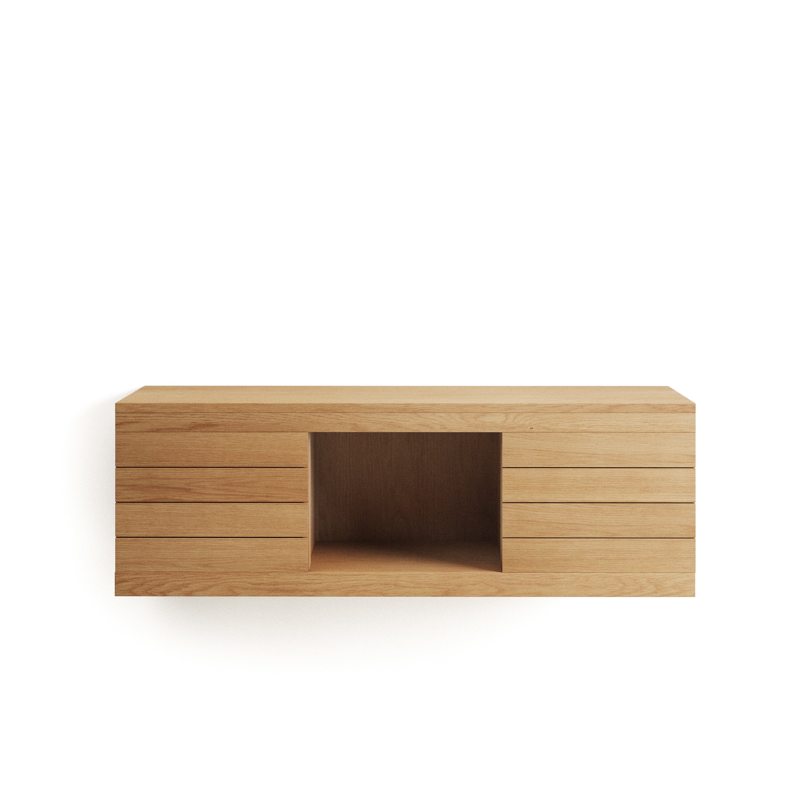 Yenit bathroom furniture in solid teak wood with a natural finish, 120 x 45 cm - Product Image
