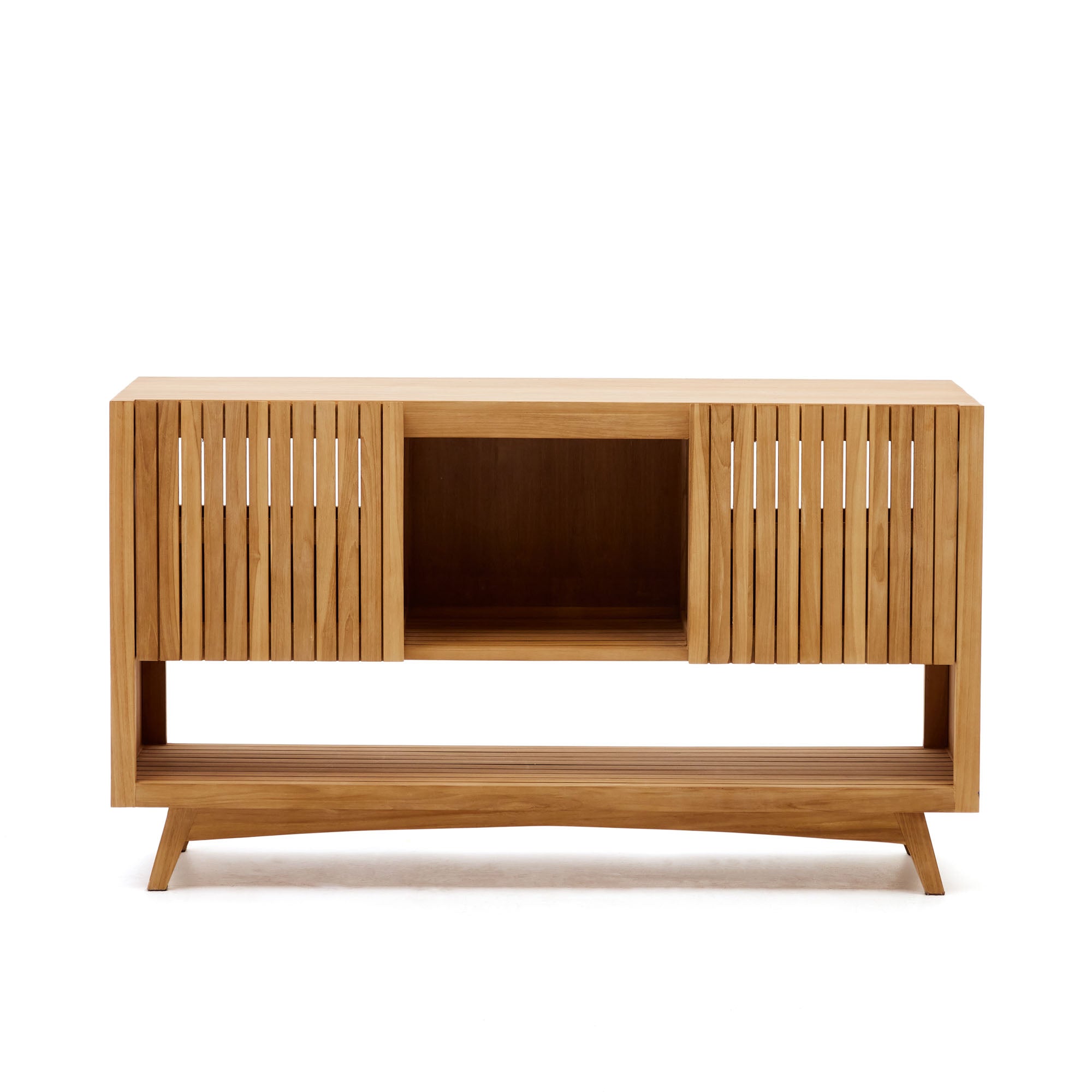 Kuveni bathroom furniture in solid teak wood with a natural finish,  140 x 50 cm - Product Image
