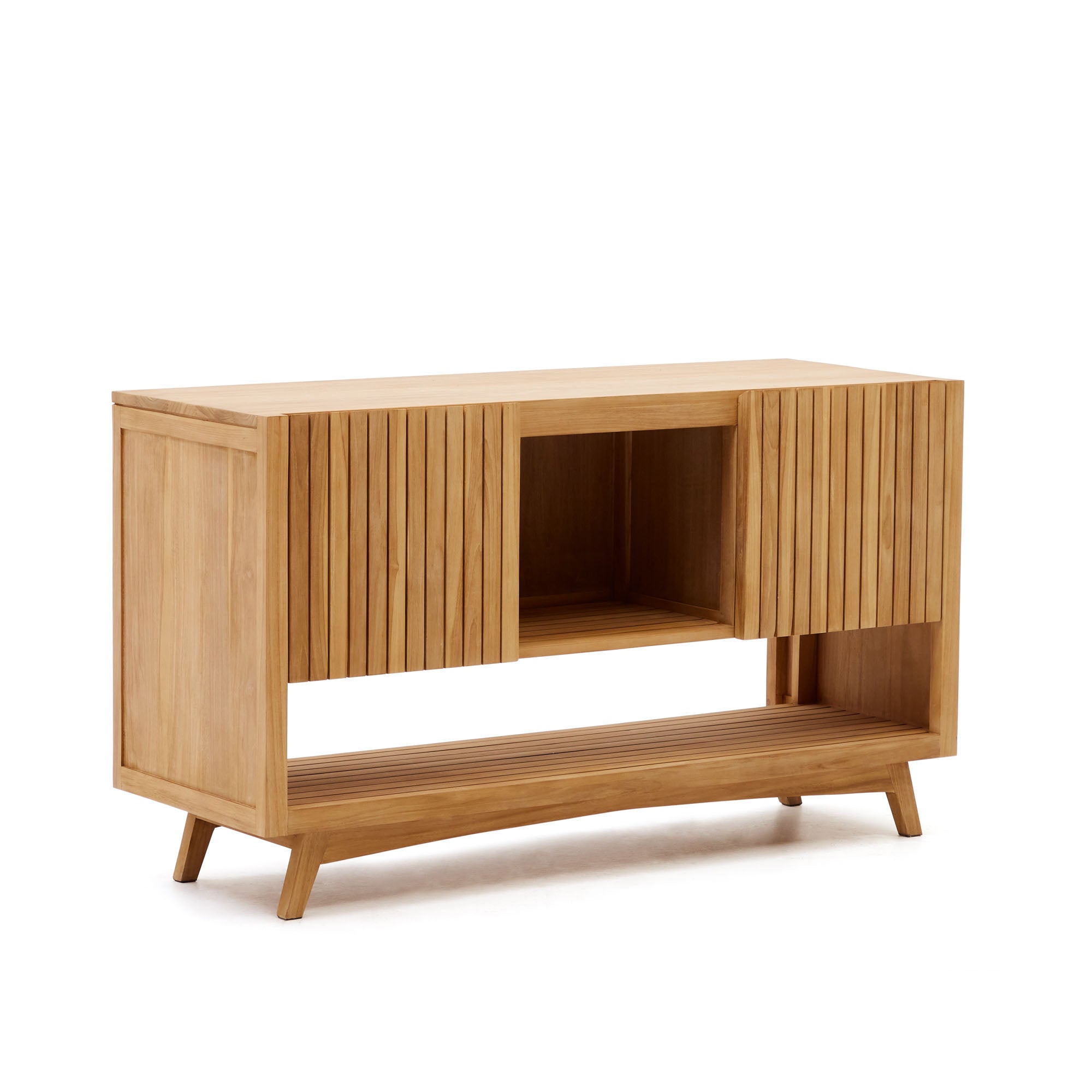 Kuveni bathroom furniture in solid teak wood with a natural finish,  140 x 50 cm - Product Image