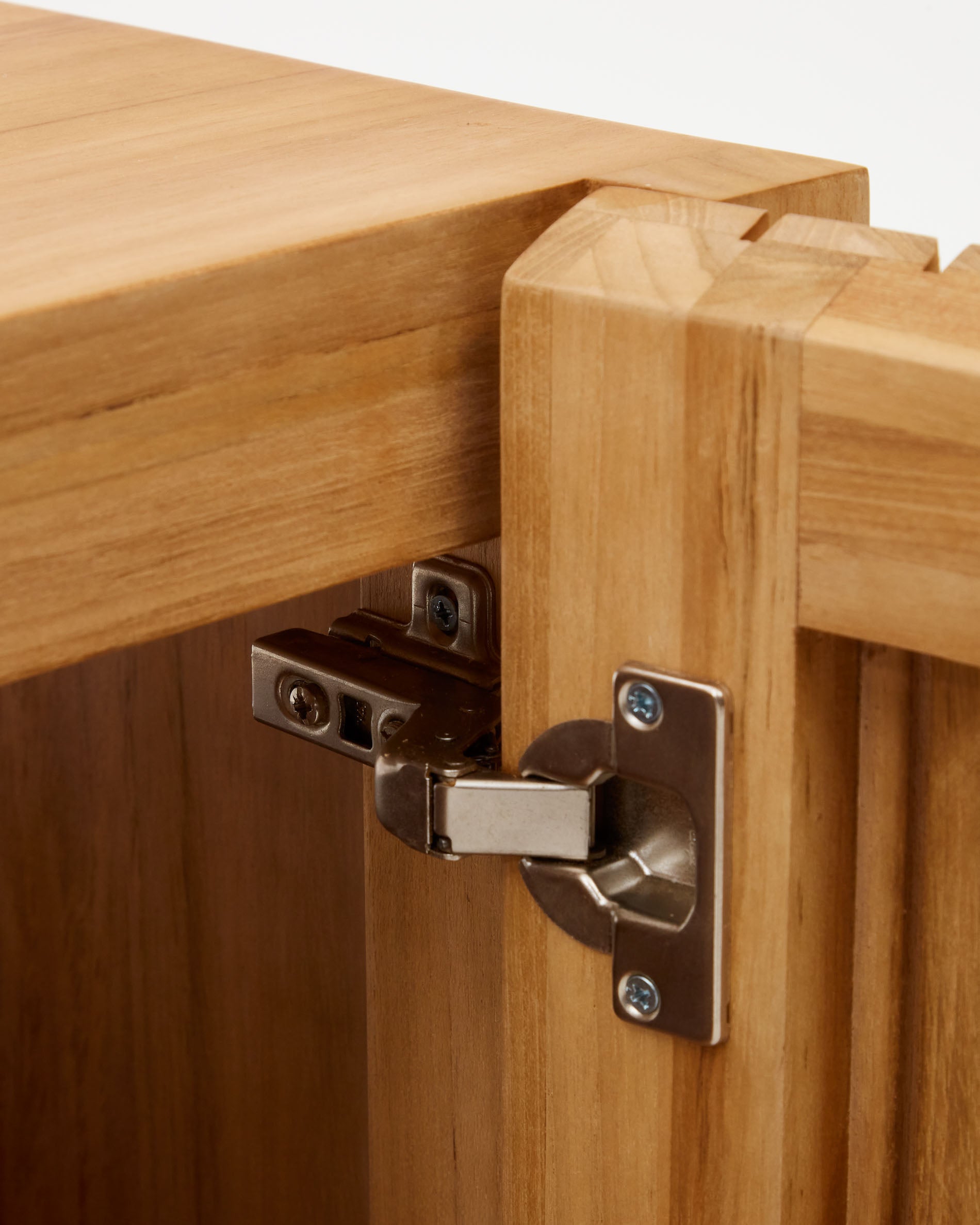 Kuveni bathroom furniture in solid teak wood with a natural finish,  140 x 50 cm - Detail