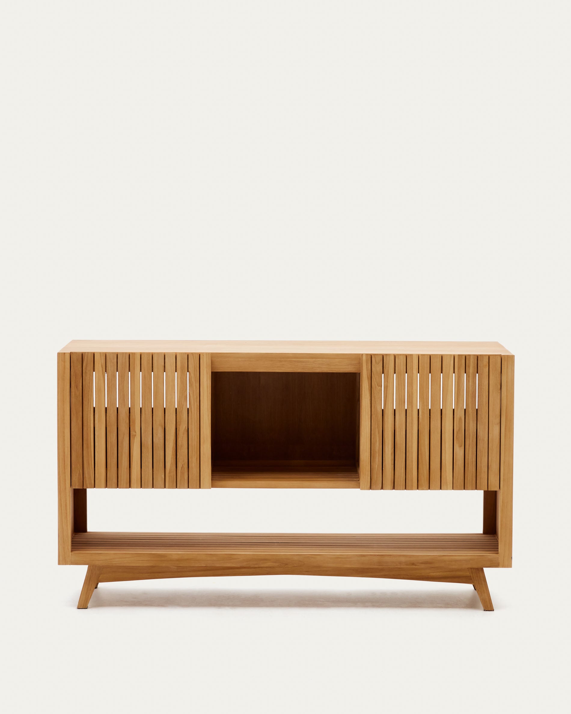 Kuveni bathroom furniture made of solid teak wood with a natural finish, 140 x 50 cm