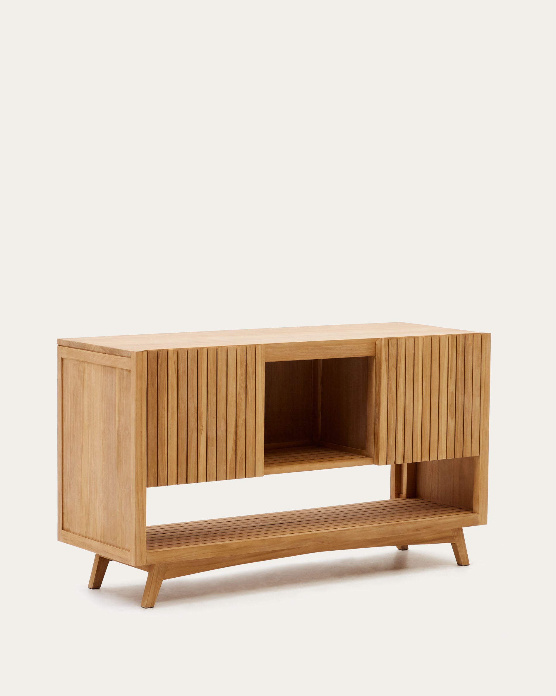 Kuveni bathroom furniture in solid teak wood with a natural finish,  140 x 50 cm - Product View