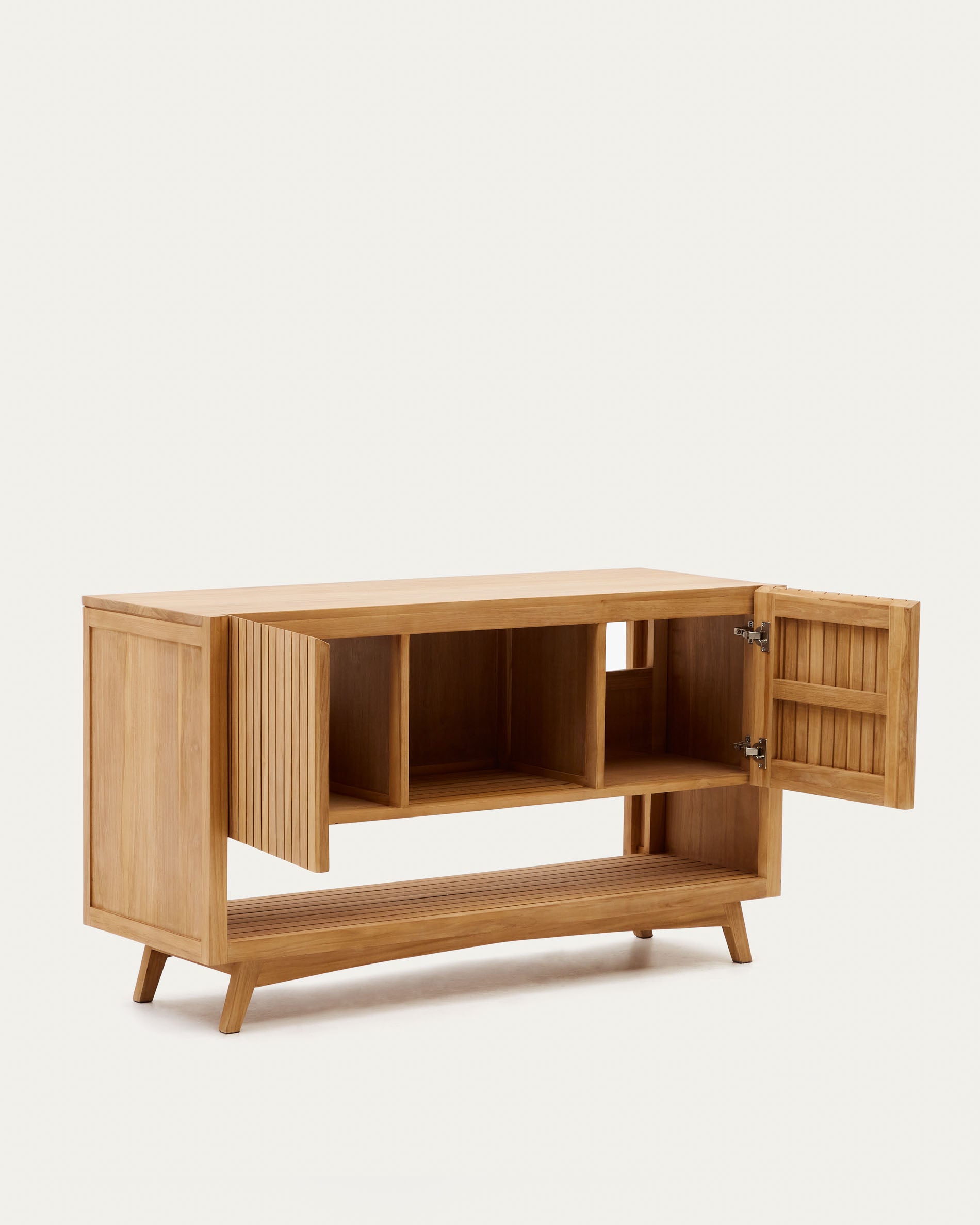 Kuveni bathroom furniture made of solid teak wood with a natural finish, 140 x 50 cm