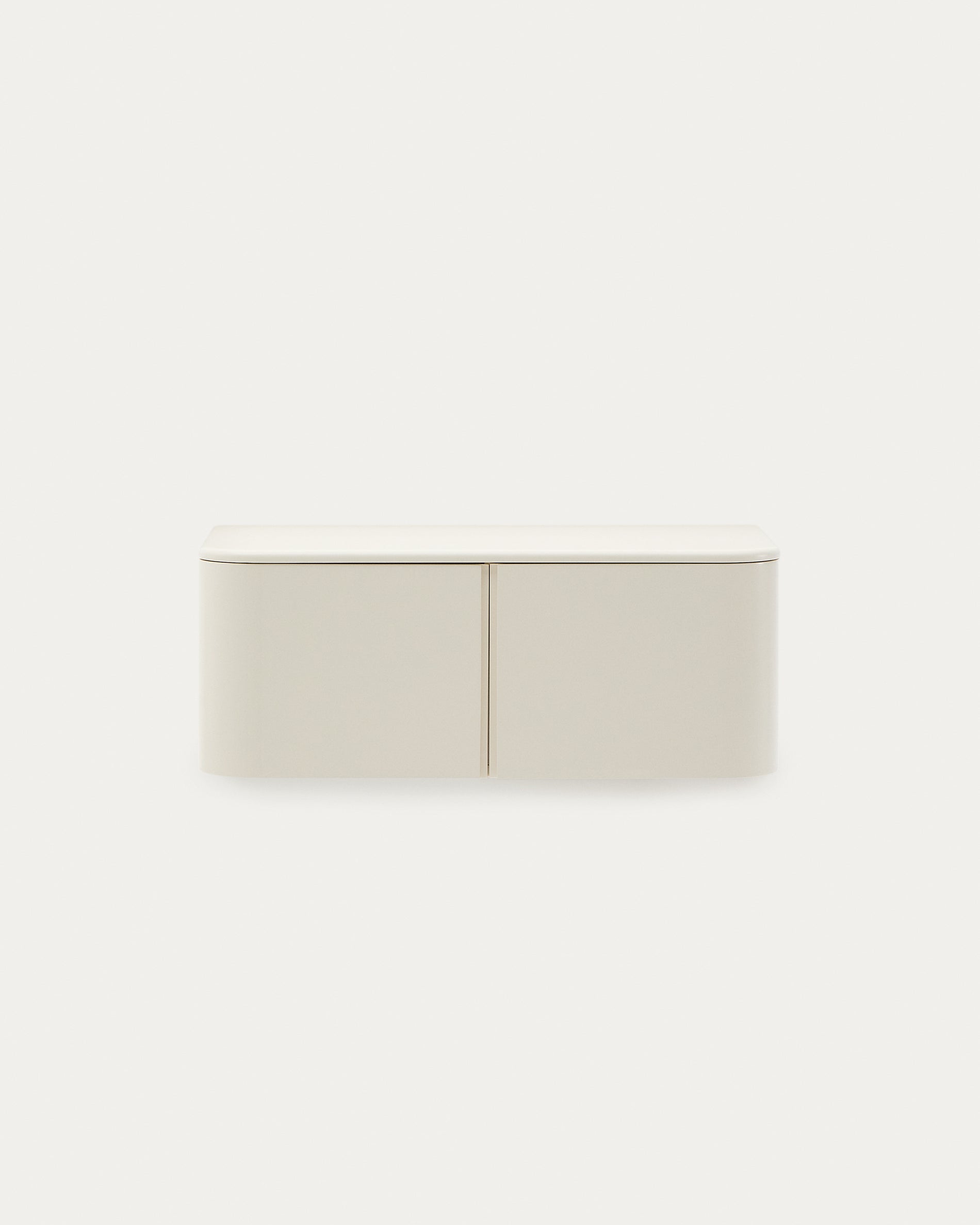 Salaya bathroom furniture in lacquered beige ash laminated plywood 90 x 45 cm - Product View