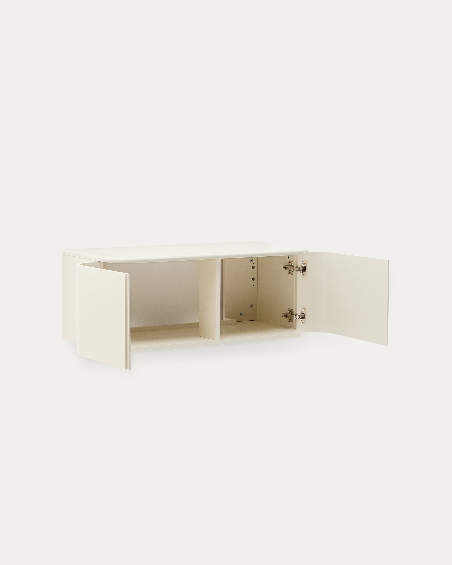 Salaya bathroom furniture in lacquered beige ash laminated plywood 90 x 45 cm - Product View