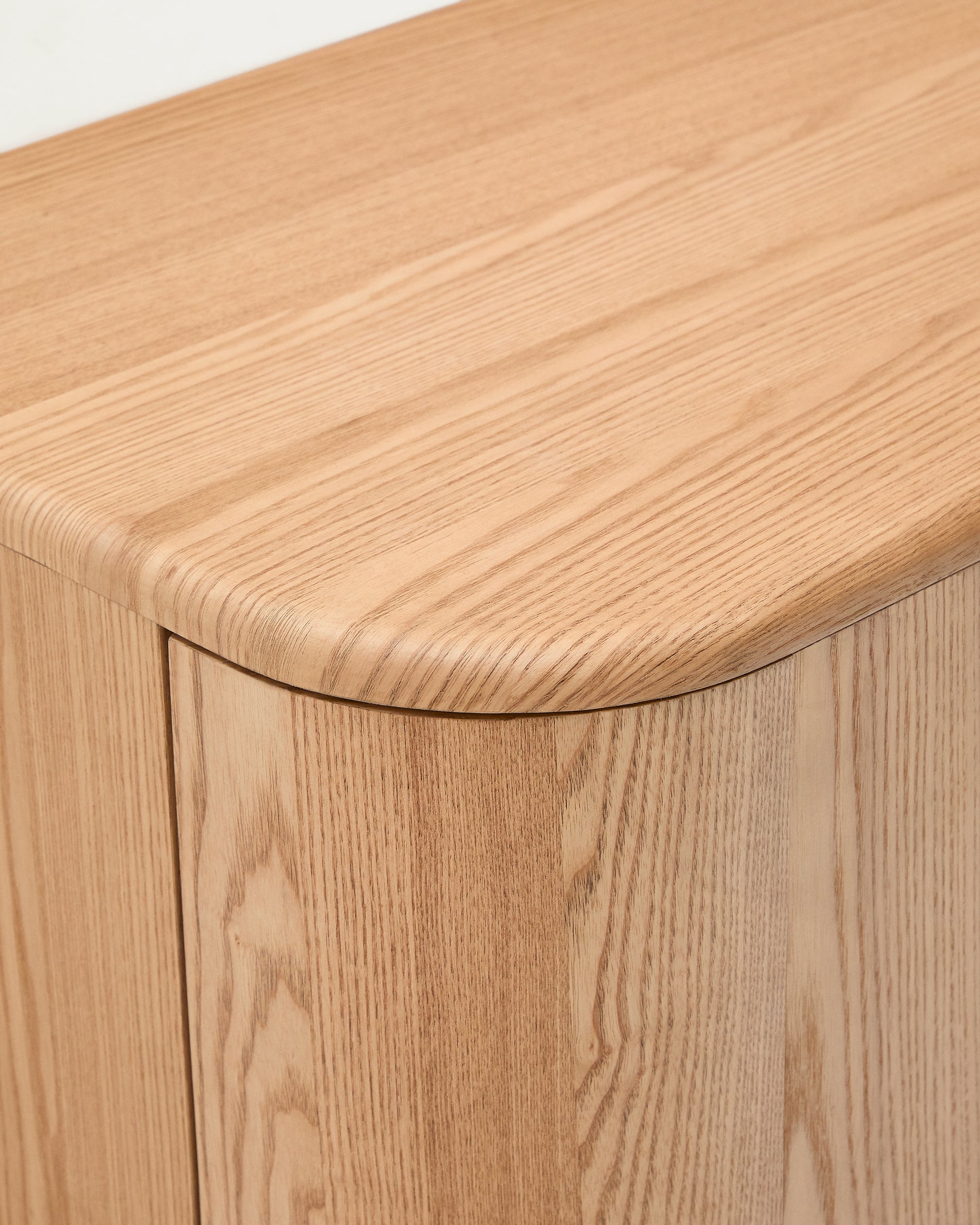 Salaya ash laminated plywood bathroom cupboard in a natural finish, 90 x 45 cm - Detail