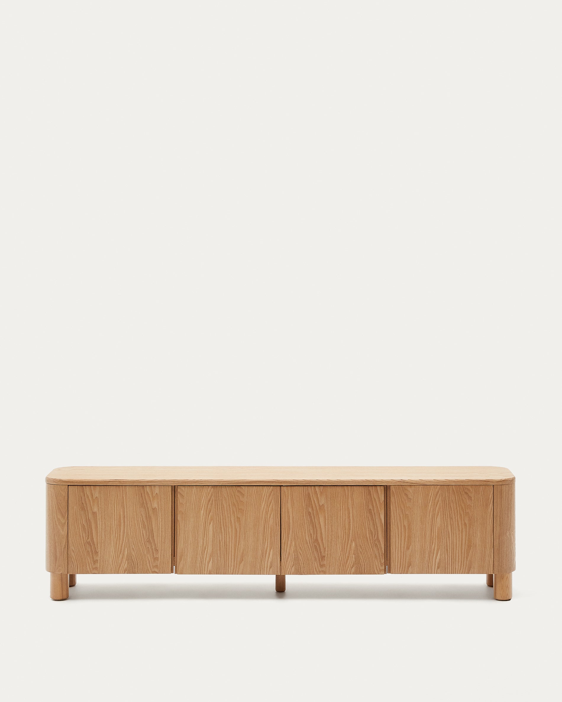 Salaya TV stand in ash plywood FSC Mix Credit, 200 cm x 52 cm - Product View
