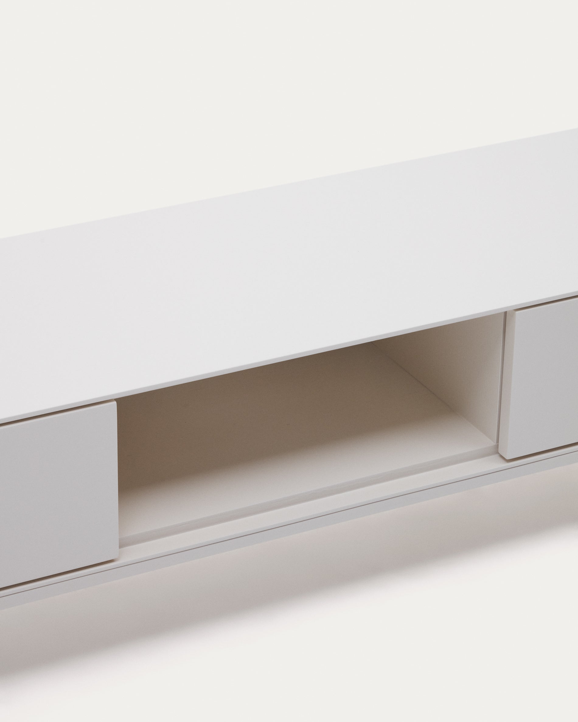 Vedrana TV 3-drawer cabinet white lacquered MDF 195 x 35 cm - Detail