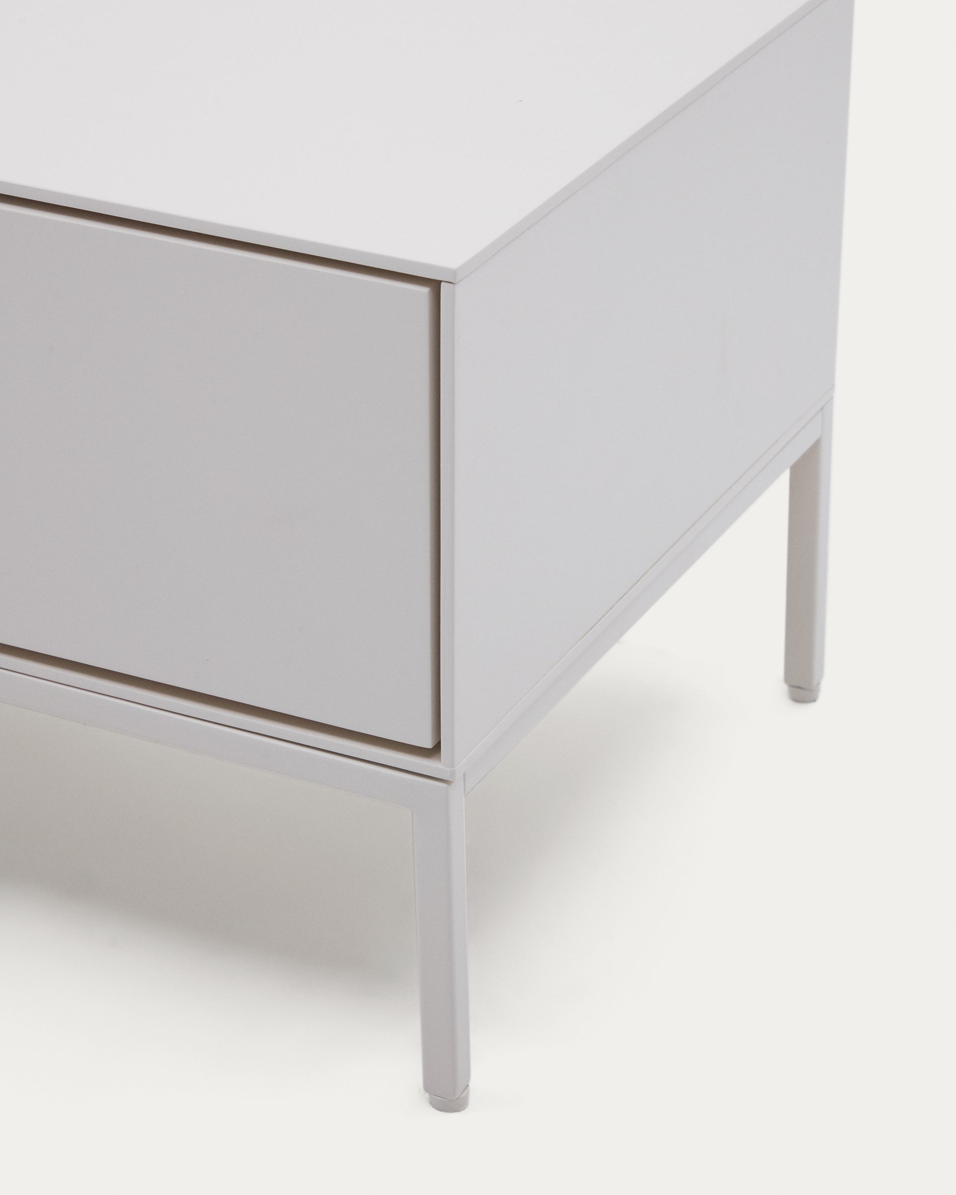 Vedrana TV 3-drawer cabinet white lacquered MDF 195 x 35 cm - Detail