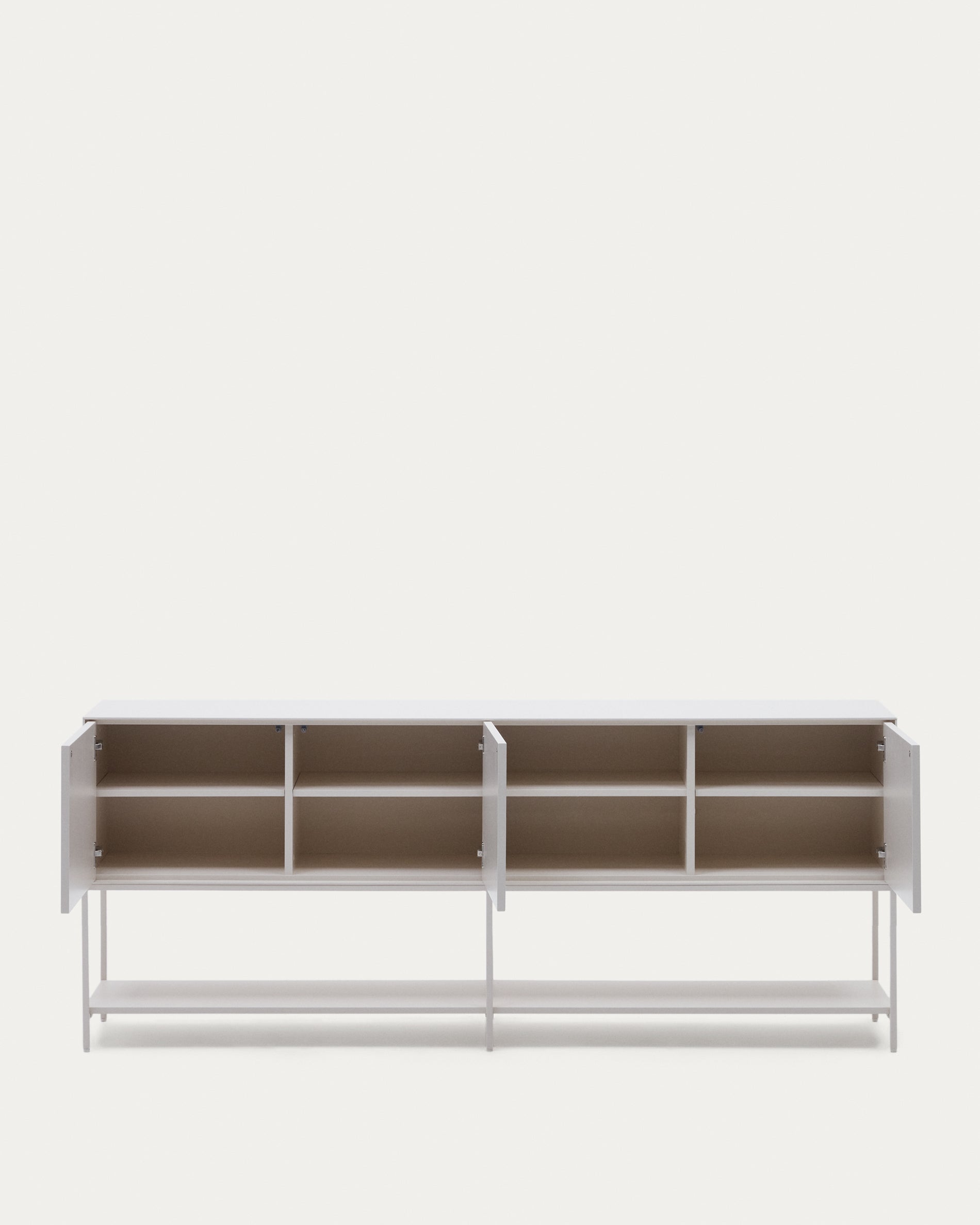 Vedrana 3-door sideboard white lacquered MDF 195 x 80 cm - Product View