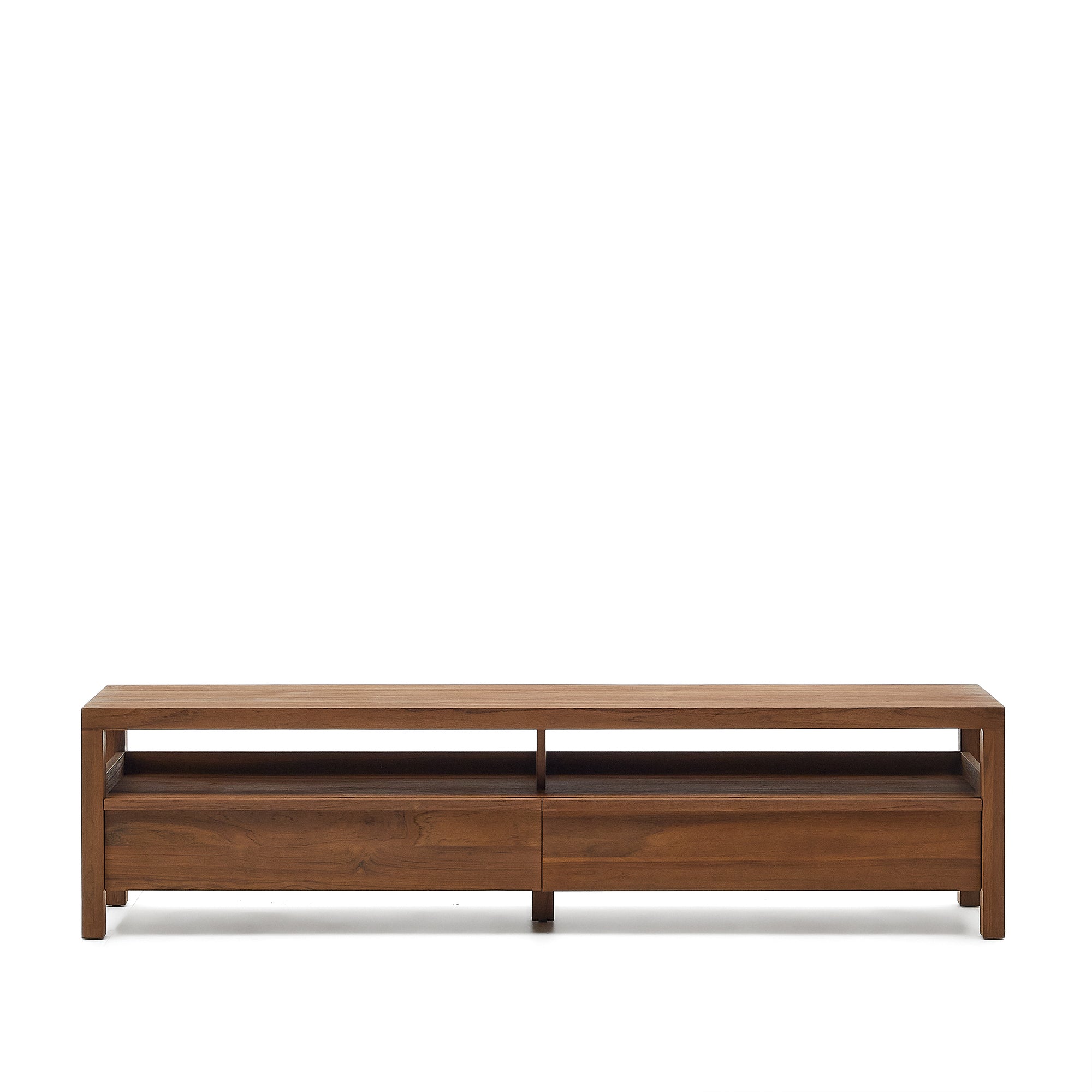 Sashi TV stand made in solid teak wood 200 x 40 cm - Product Image