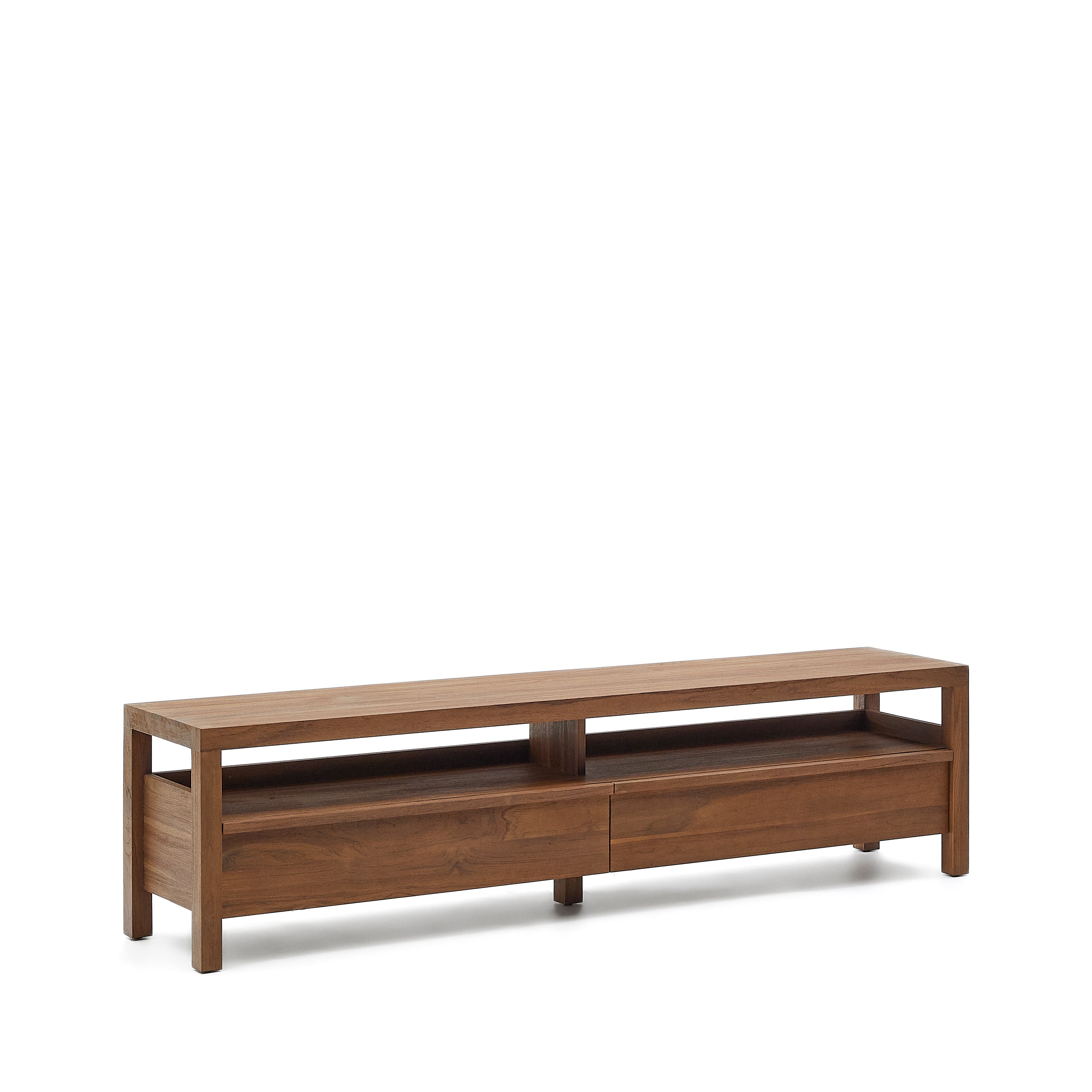 Sashi TV stand, made of solid teak wood, 200 x 40 cm