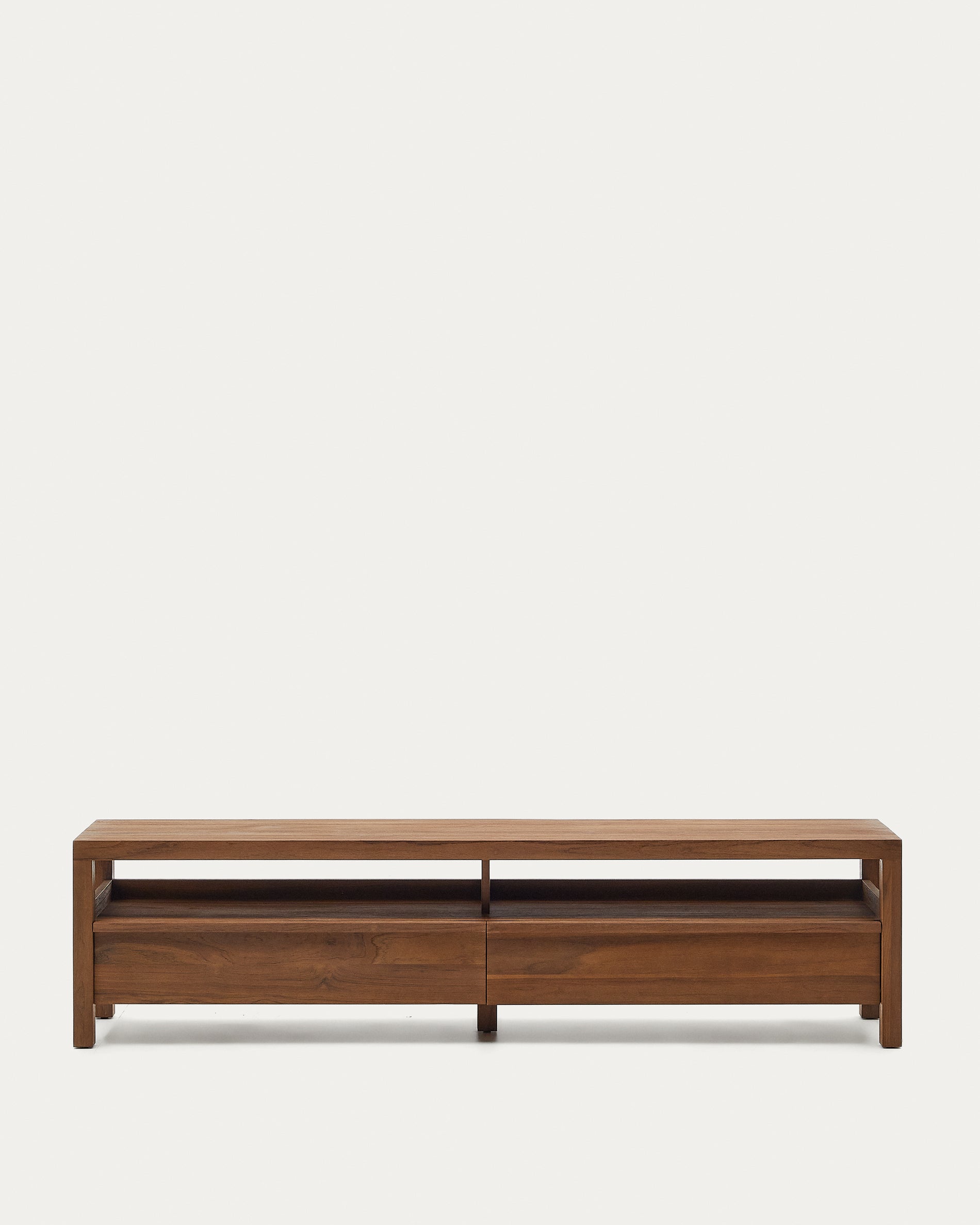 Sashi TV stand, made of solid teak wood, 200 x 40 cm