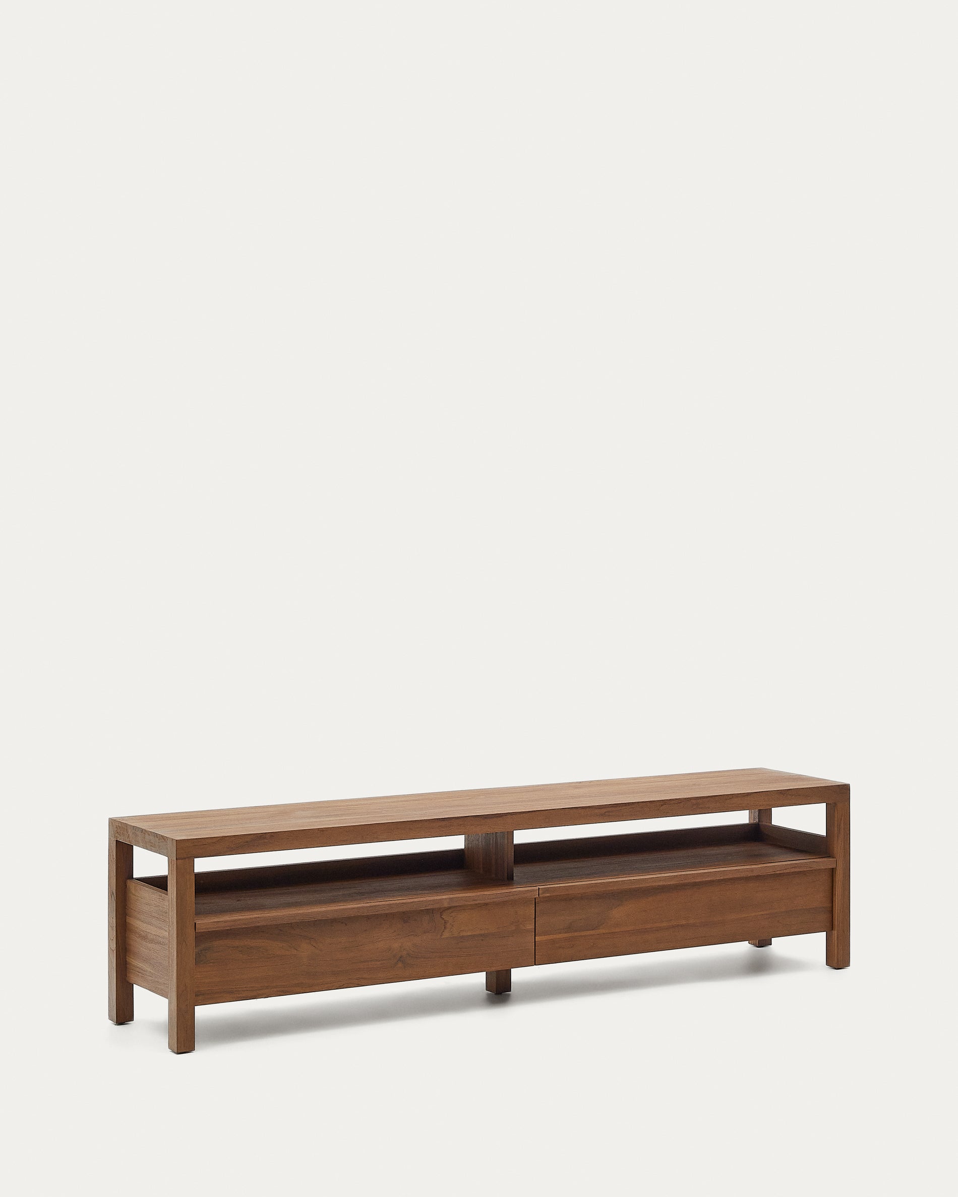 Sashi TV stand, made of solid teak wood, 200 x 40 cm