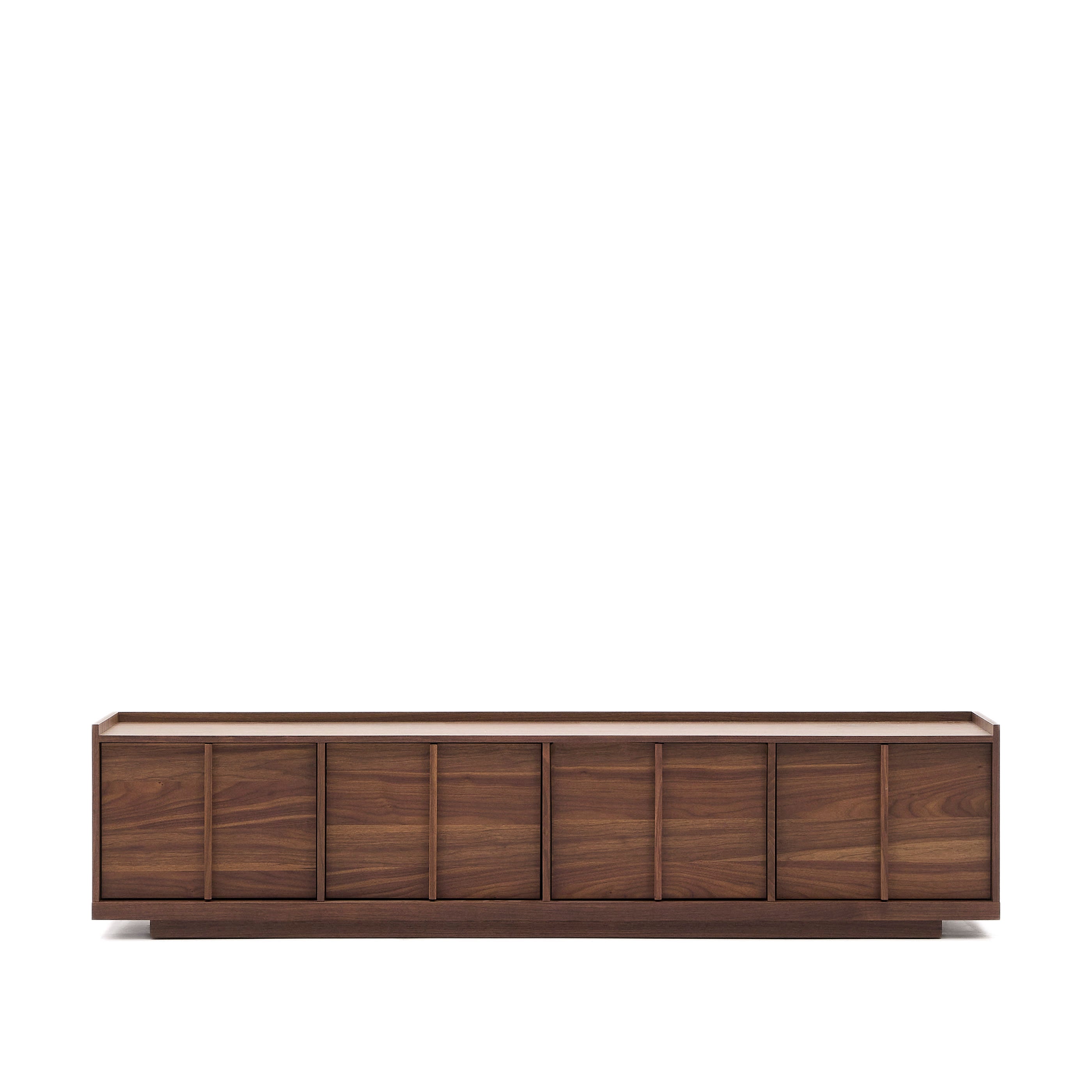 Onix TV stand with walnut veneer, dark finish, 200 x 45 cm