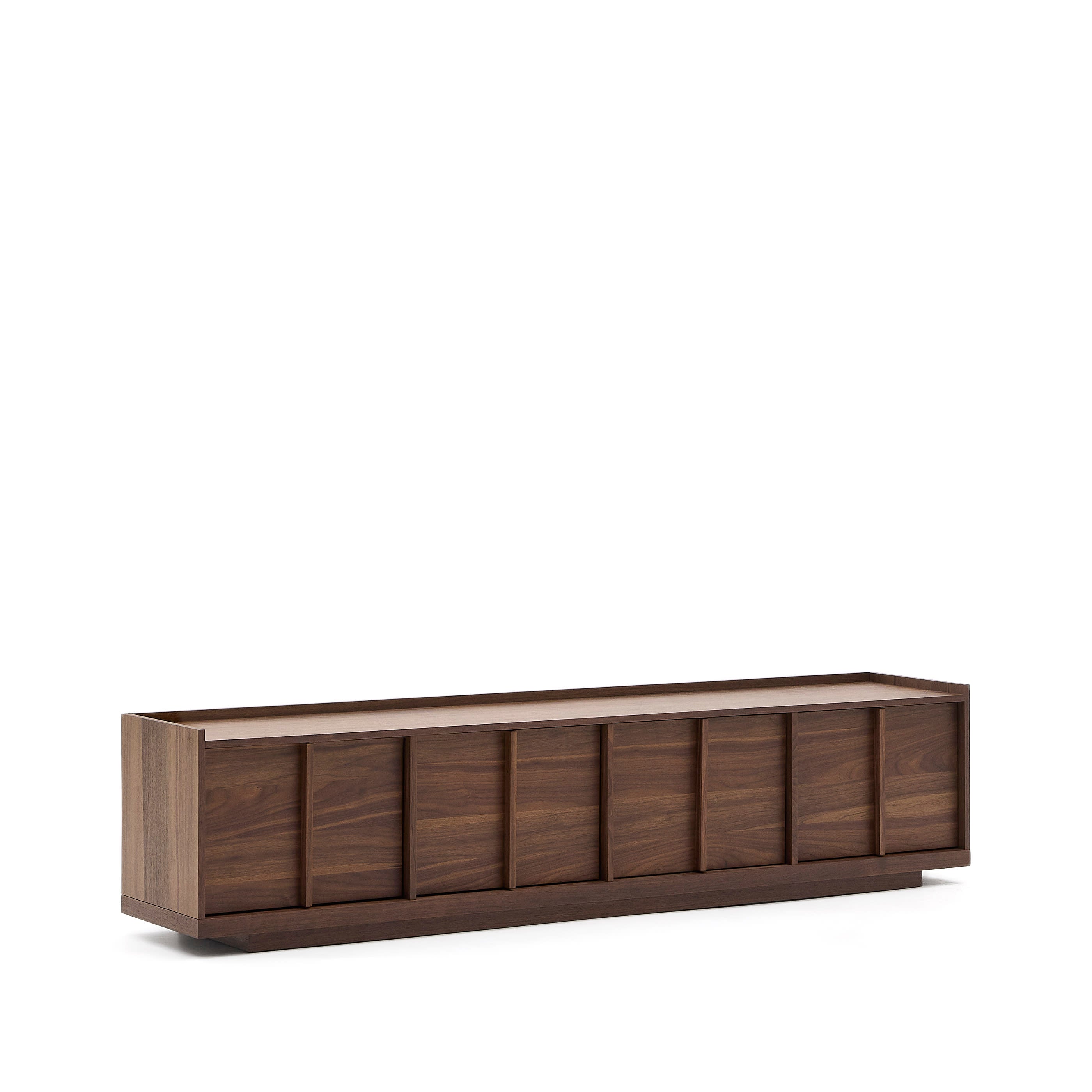 Onix TV stand with walnut veneer, dark finish, 200 x 45 cm