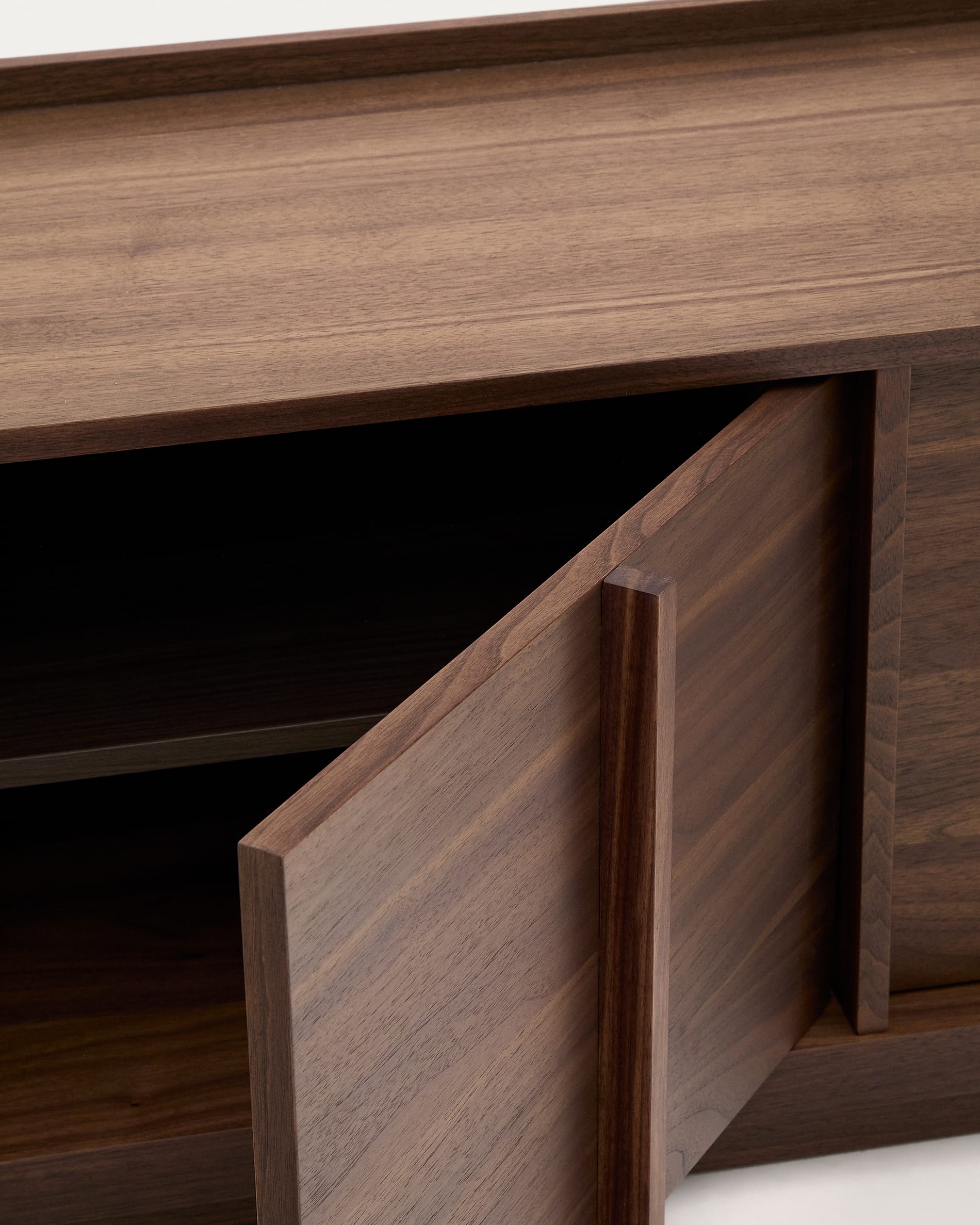 Onix TV stand with walnut veneer, dark finish, 200 x 45 cm