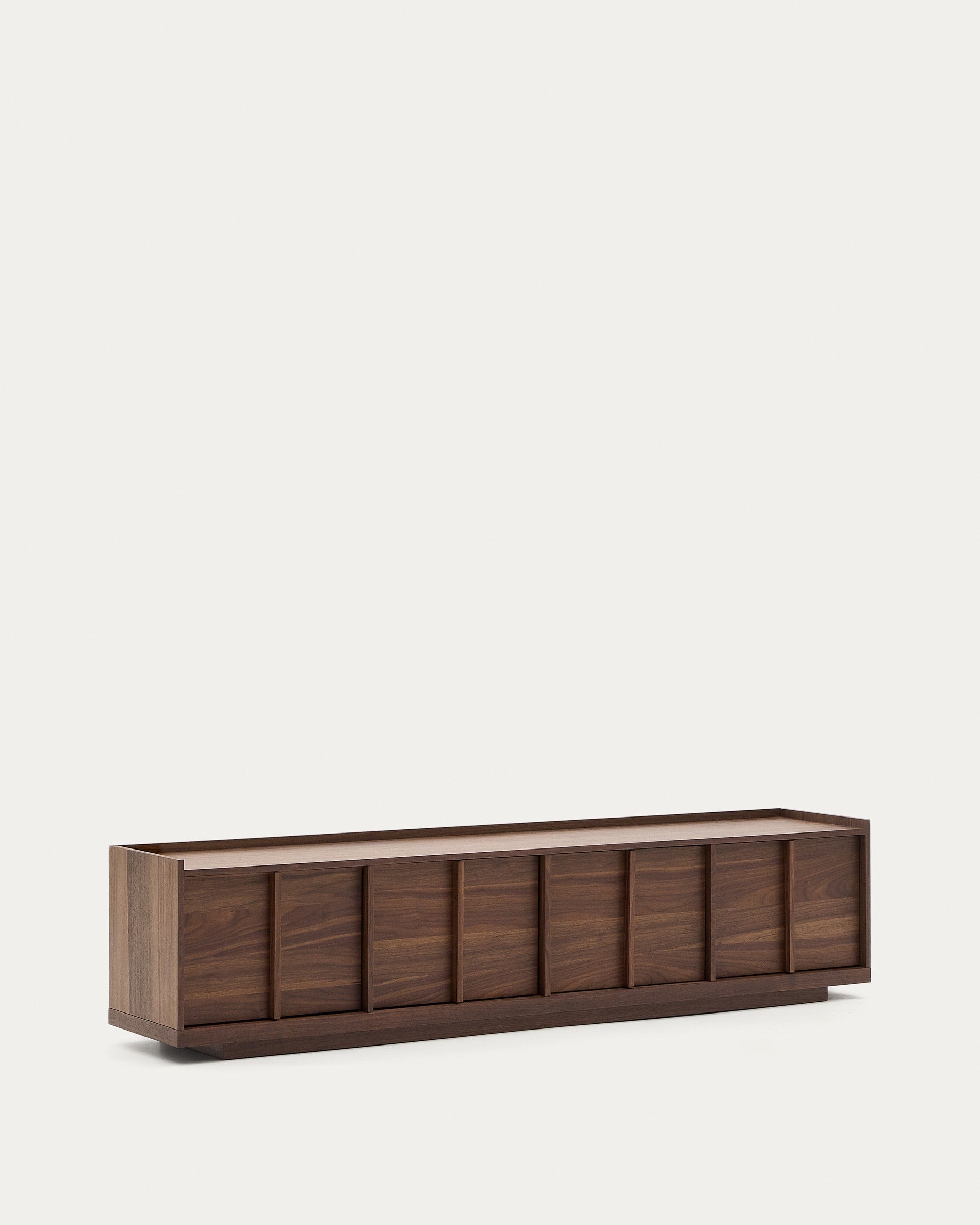 Onix TV stand with walnut veneer, dark finish, 200 x 45 cm