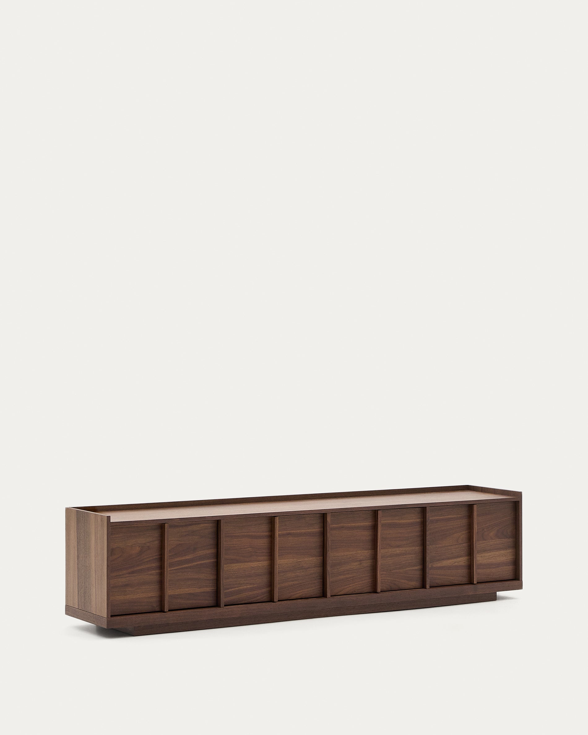 Onix TV stand with a walnut veneer in a dark finish, 200 x 45 cm FSC Mix Credit - Product View