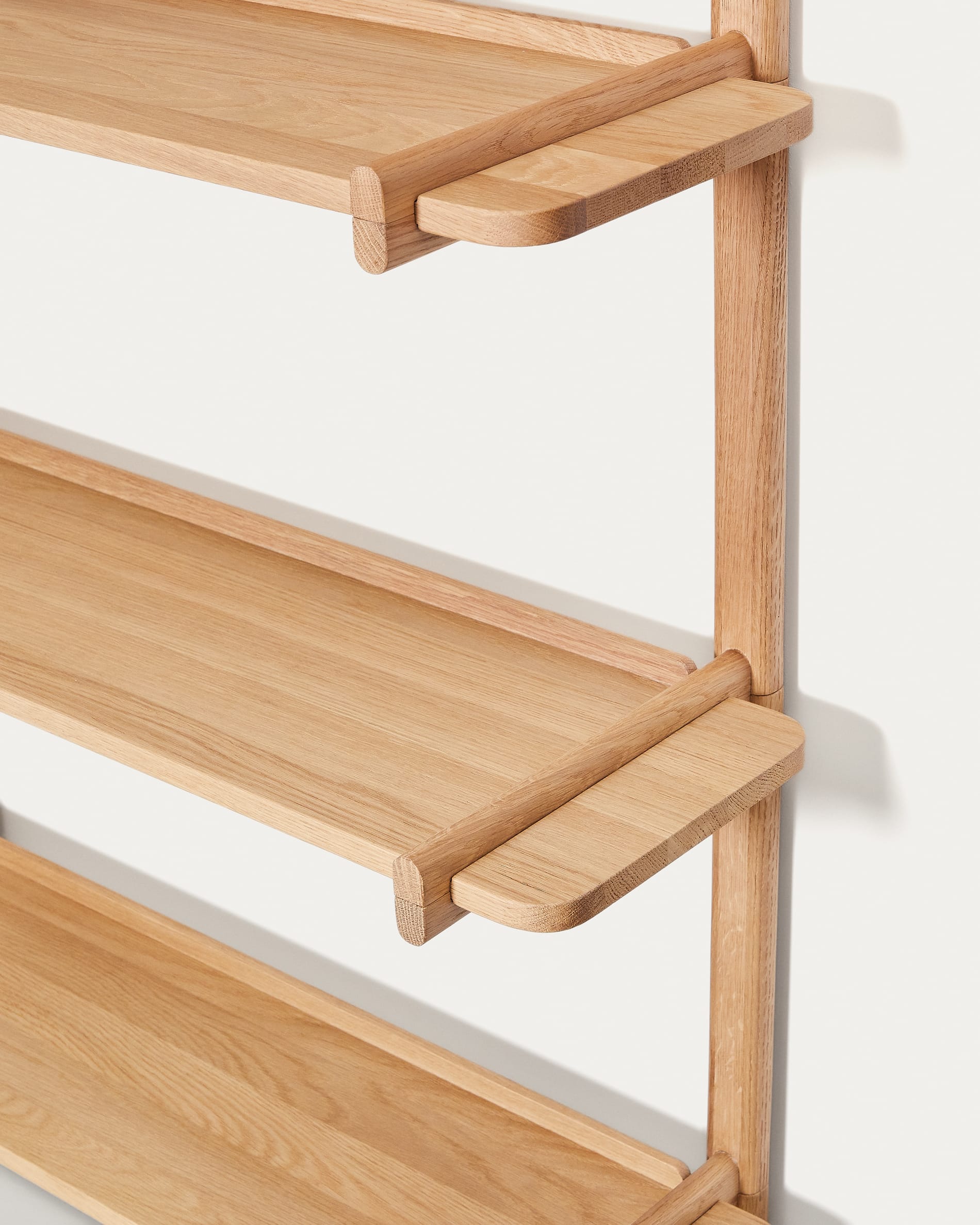 Sitra modular shelf, 6 solid oak shelves with natural finish, 90 cm, FSC Mix Credit