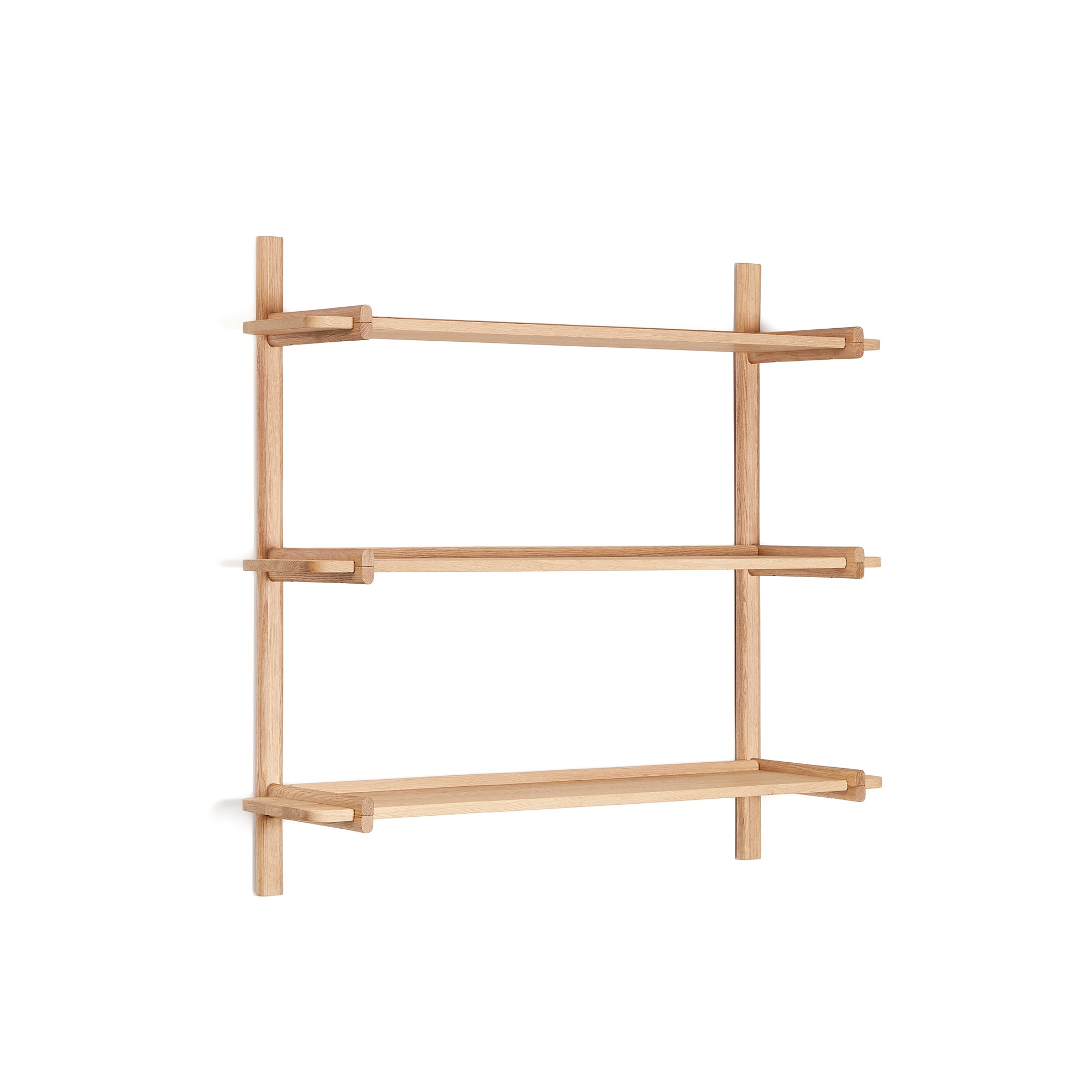 Sitra modular shelf with 3 solid oak shelves in natural finish, 110 cm, FSC Mix Credit