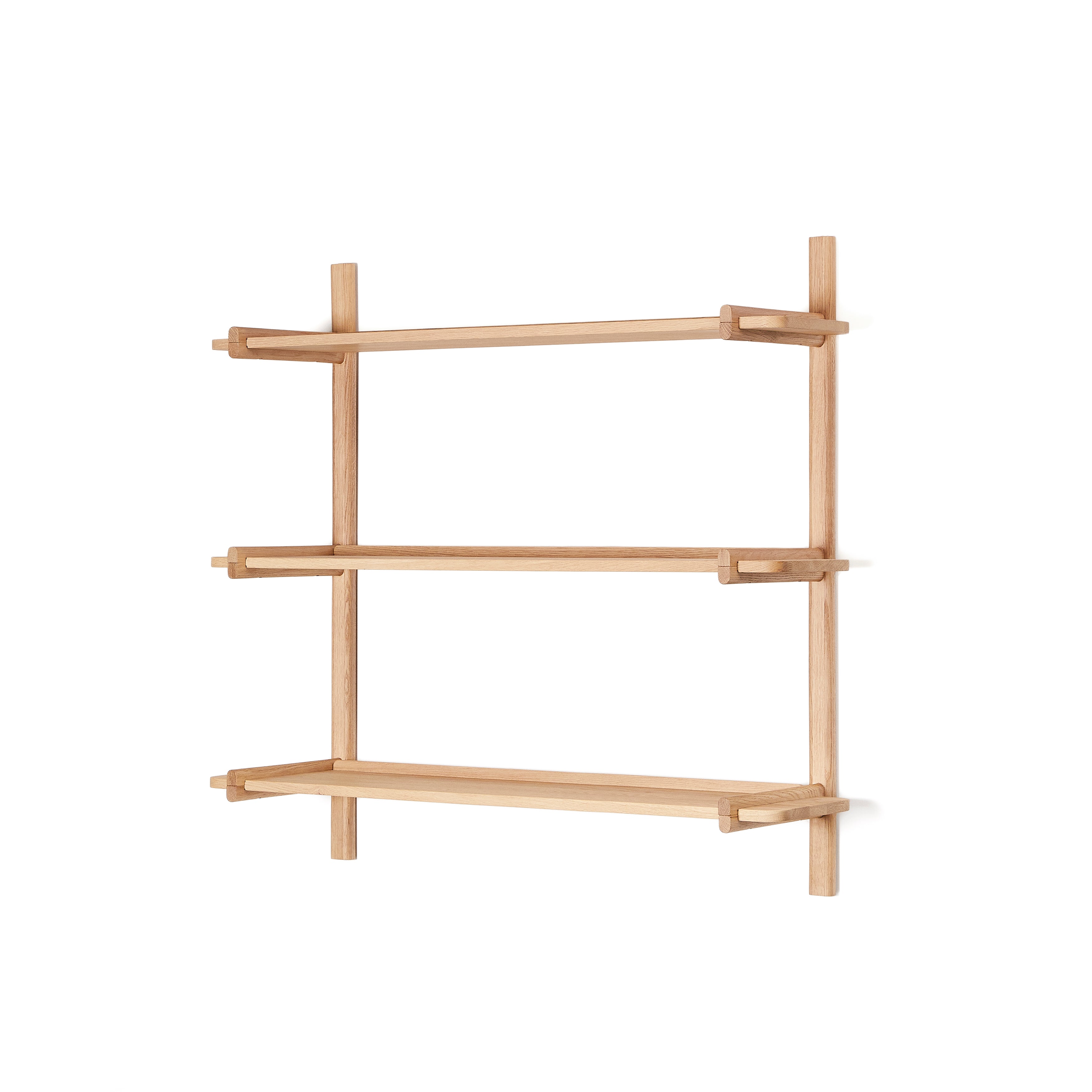 Sitra modular shelf, 3 solid oak wood shelves in a natural finish, 110 cm, FSC Mix Credit - Product Image