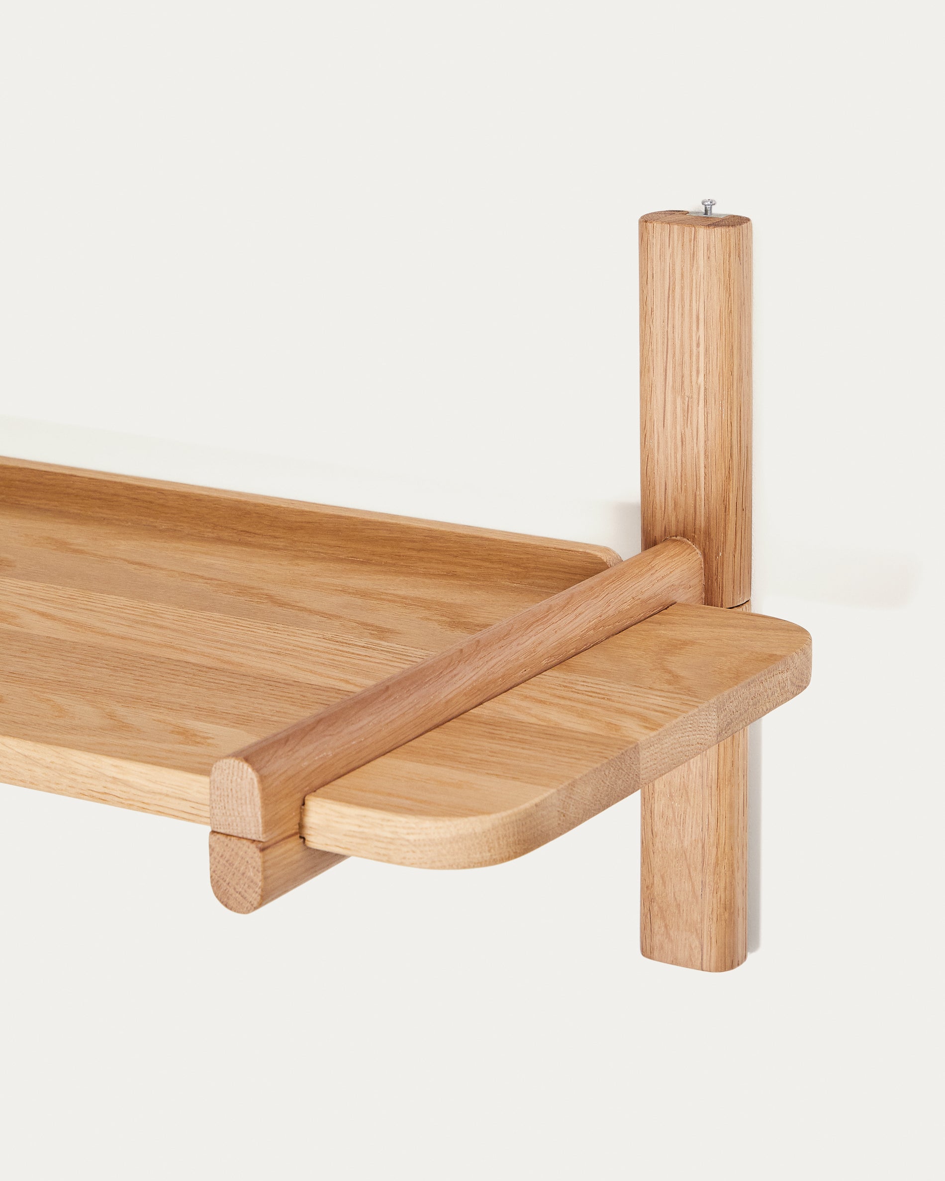 Sitra modular shelf, 1 solid oak wood shelf in a natural finish, 90 cm, FSC Mix Credit - Detail