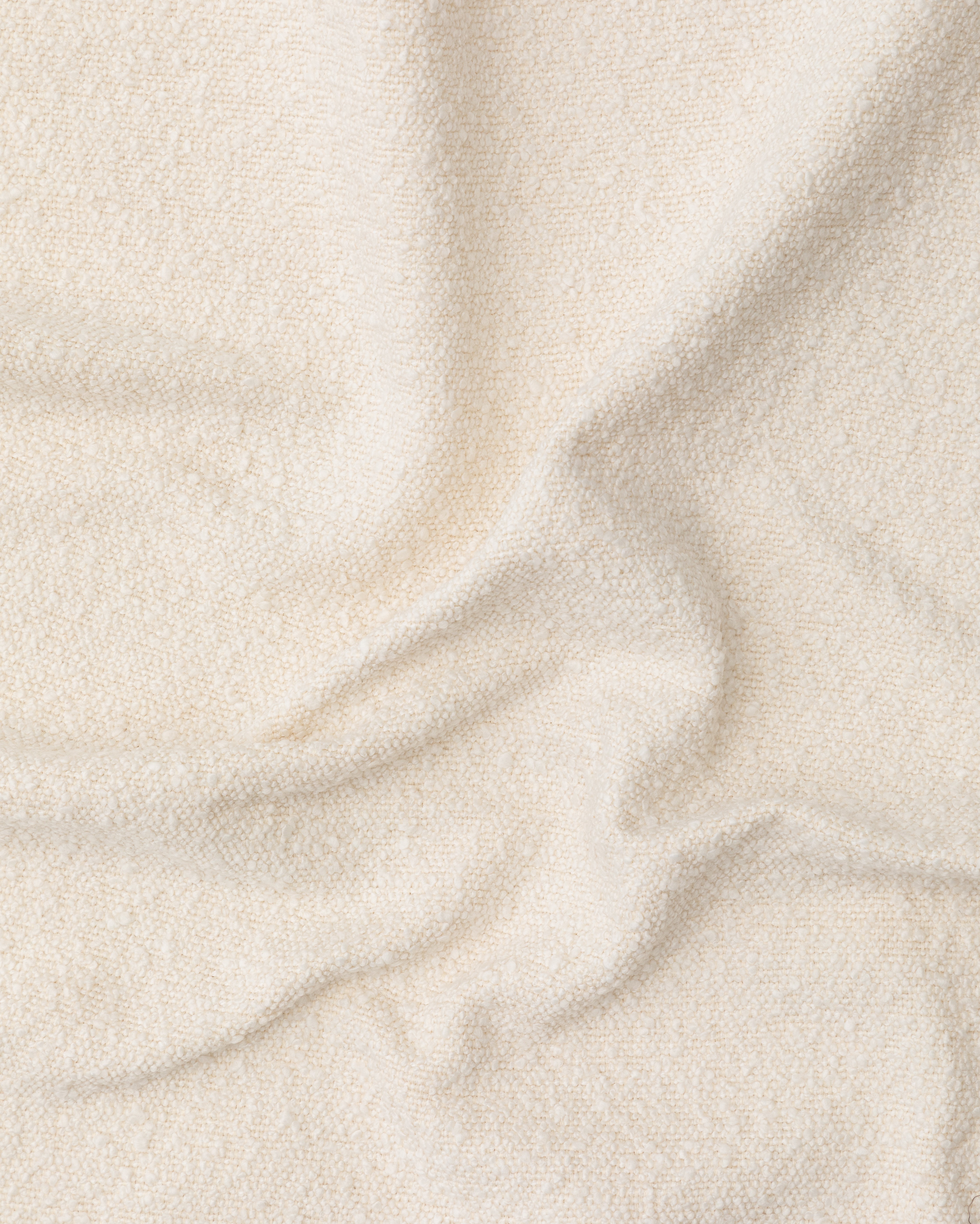 Ascot white fleece fabric sample, 10 x 15 cm - Product View