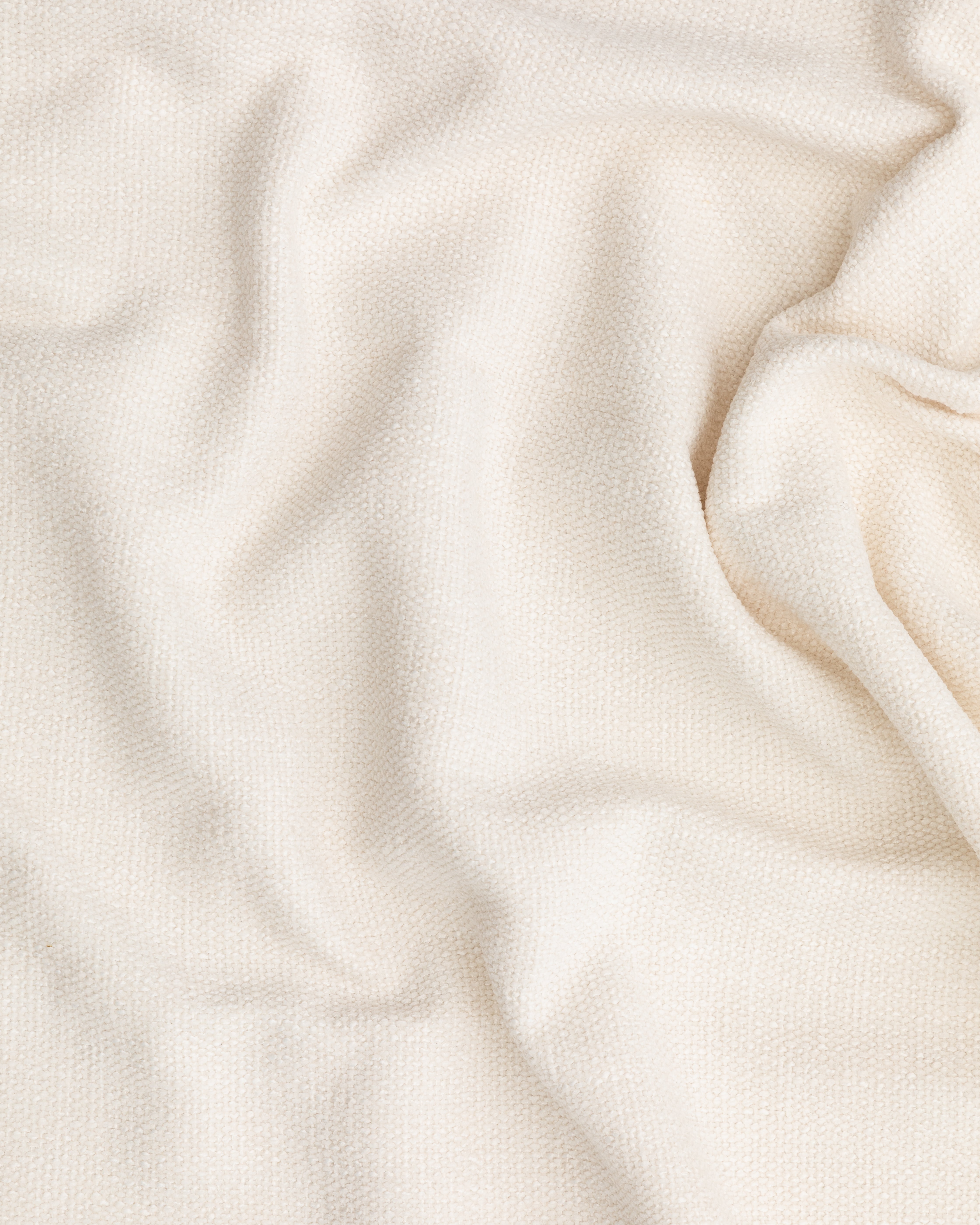 Saima Pure White Fabric Swatch 10 x 15 cm - Product View