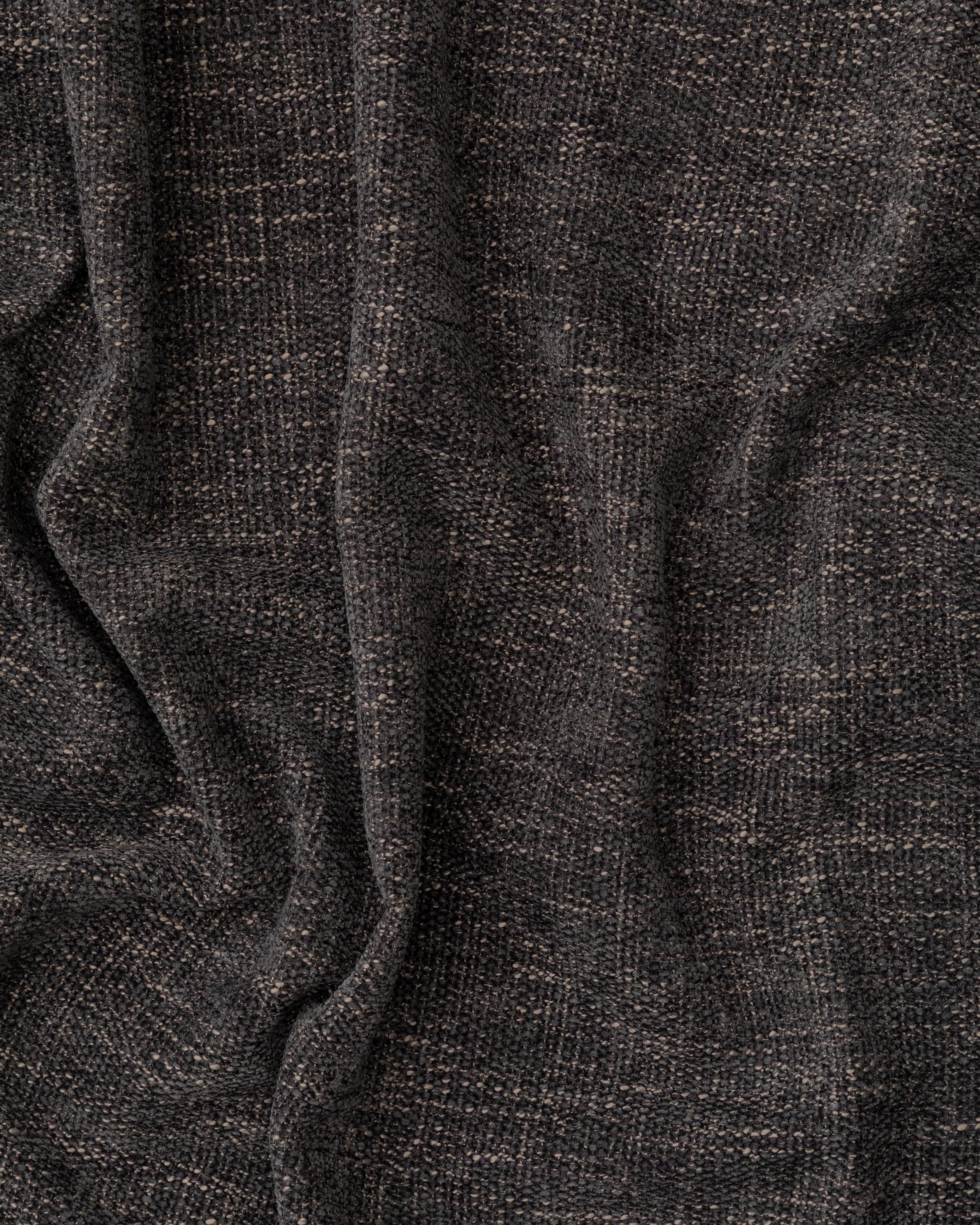 Saima Dark Grey Fabric Swatch 10 x 15 cm - Product View