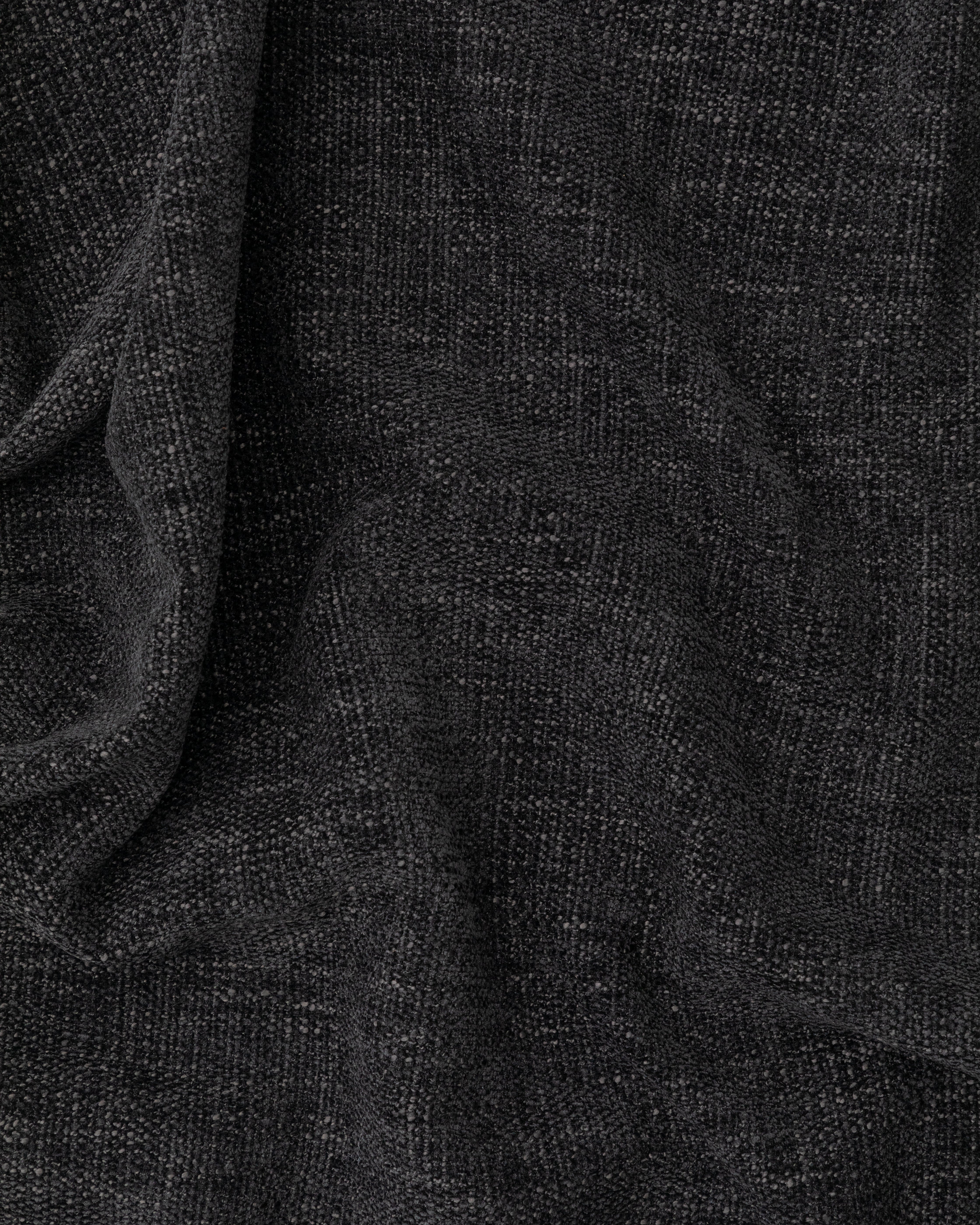 Saima Black Fabric Swatch 10 x 15 cm - Product View