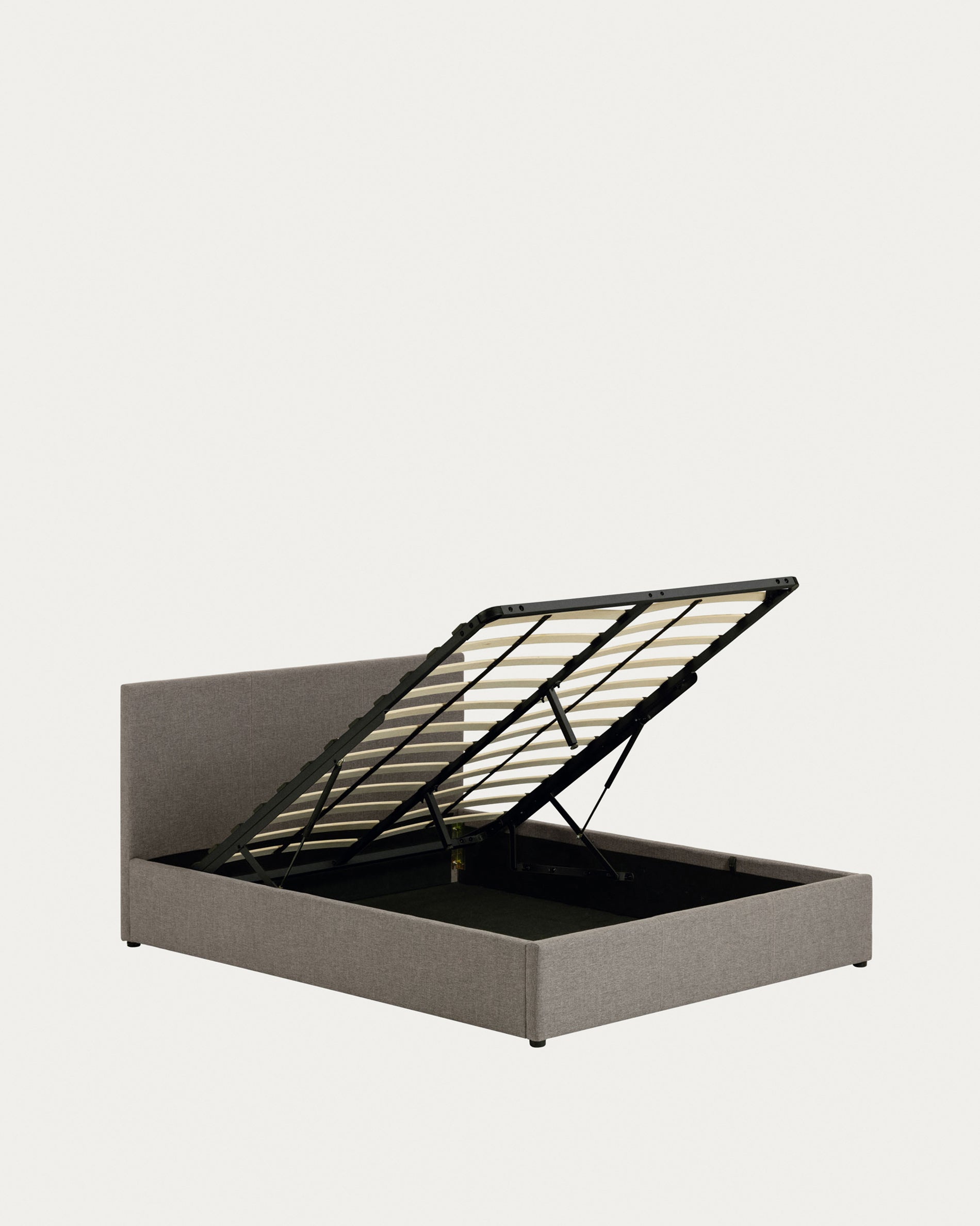 Nahiri upholstered grey ottoman bed for a 150 x 200 cm mattress - Product View