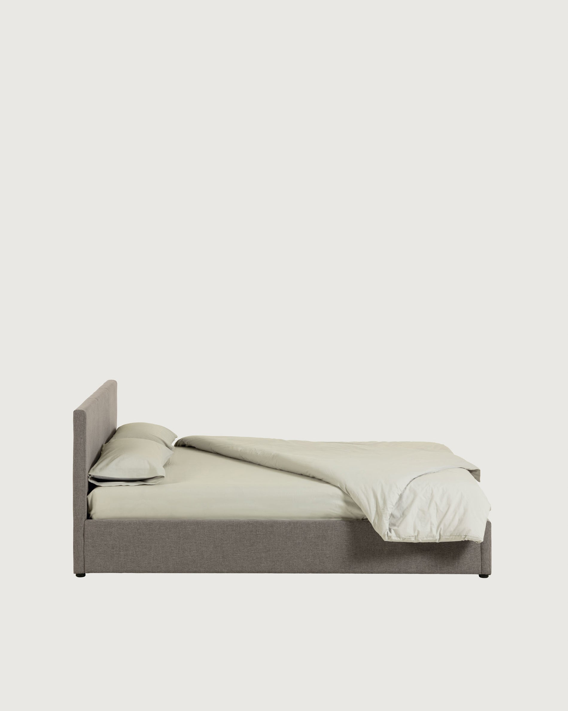 Nahiri upholstered grey ottoman bed for a 150 x 200 cm mattress - Product View