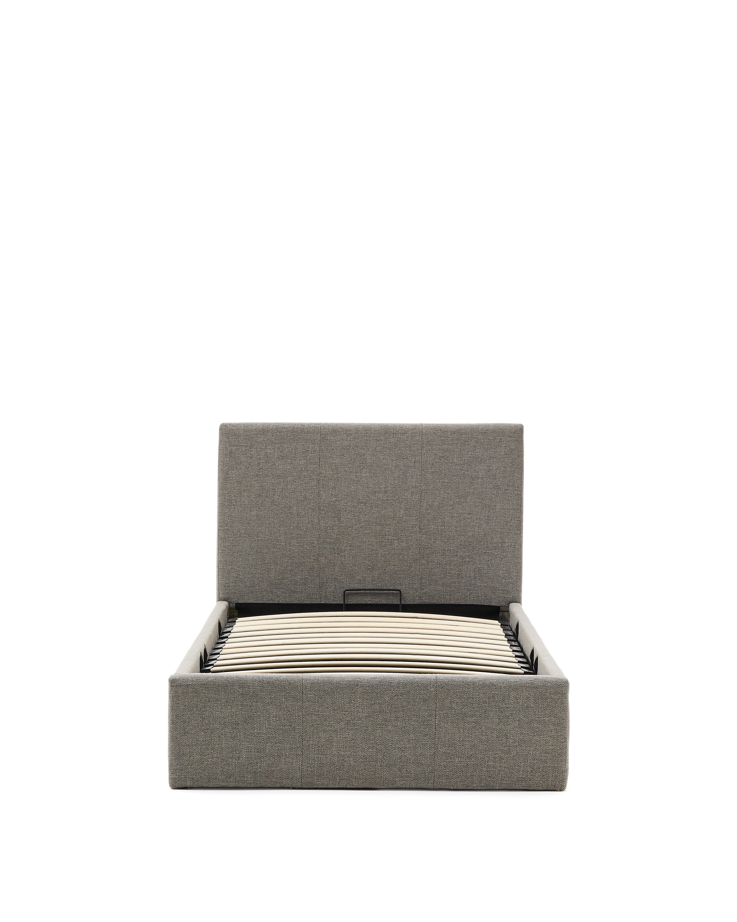 Nahiri upholstered grey ottoman bed for a 90 x 200 cm mattress - Product Image