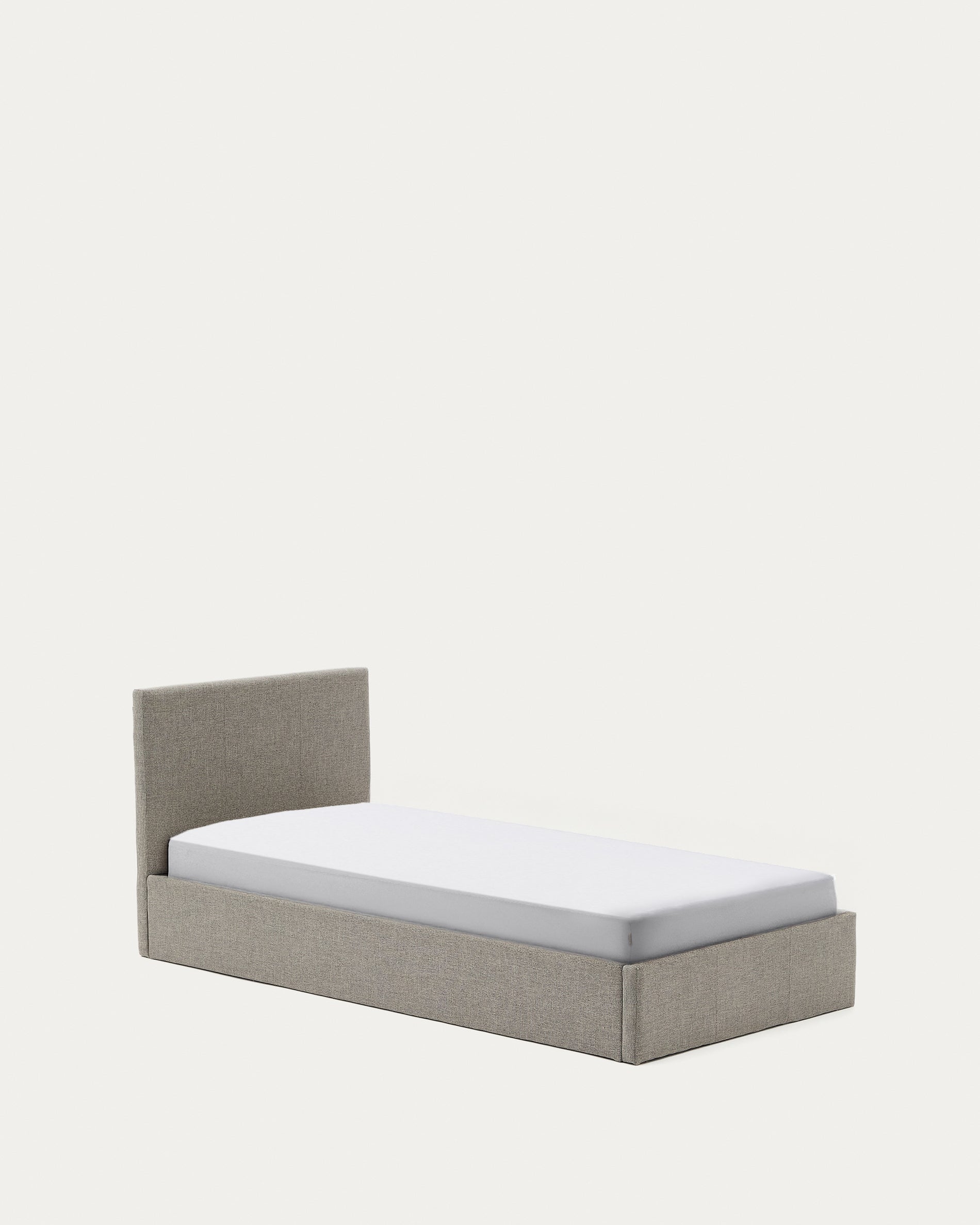Nahiri upholstered grey ottoman bed for a 90 x 200 cm mattress - Product View
