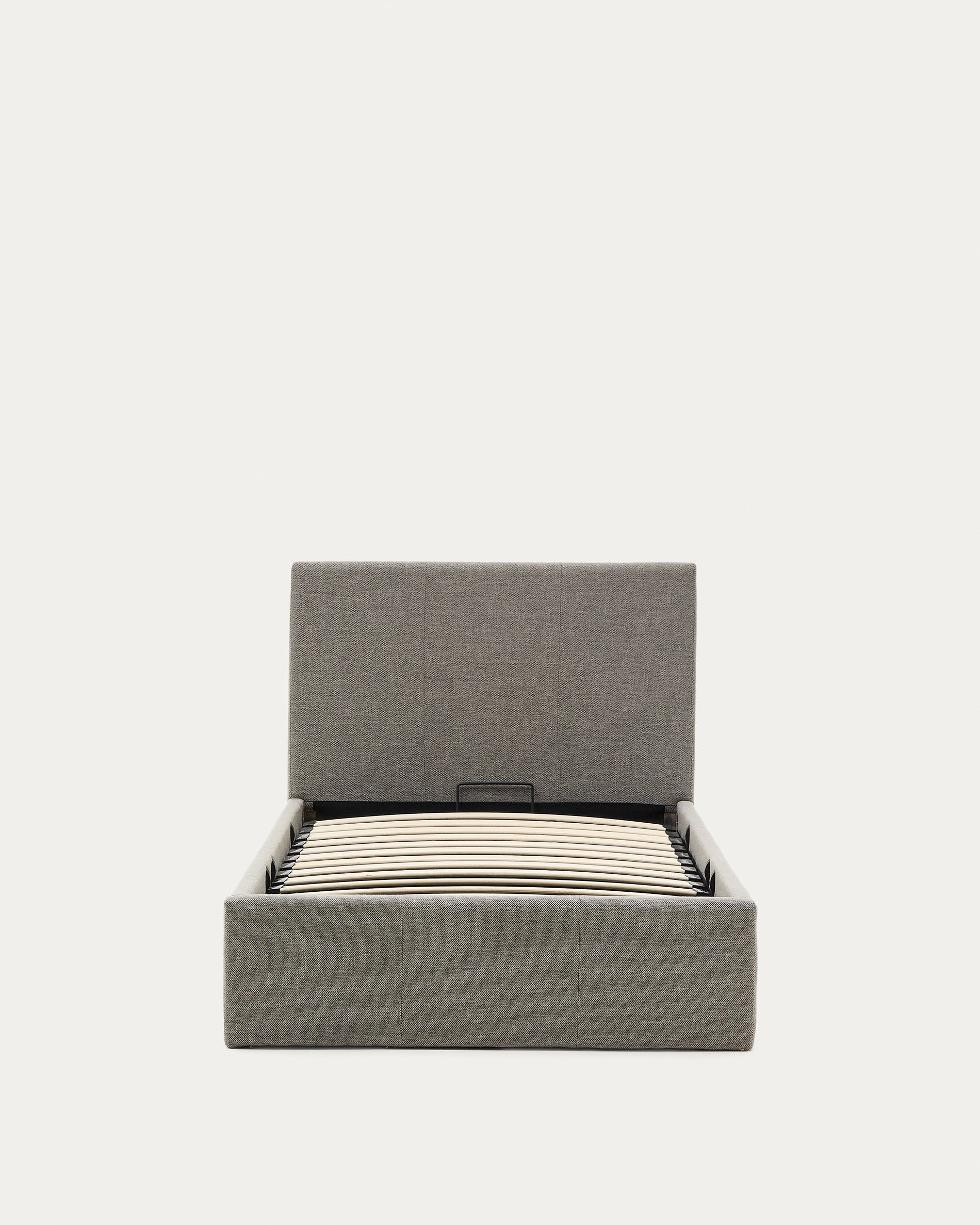 Nahiri upholstered grey ottoman bed for a 90 x 200 cm mattress - Product View