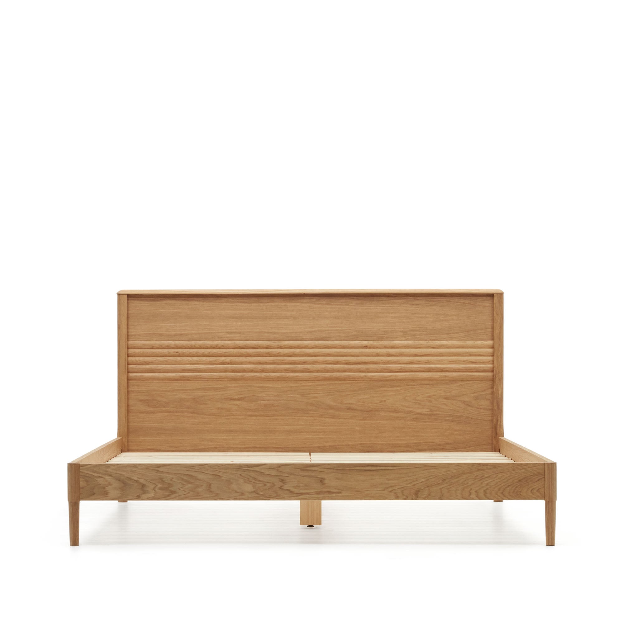 Lenon bed in solid oak and oak wood veneer for 180 x 200 cm mattresses, FSC MIX Credit - Product Image