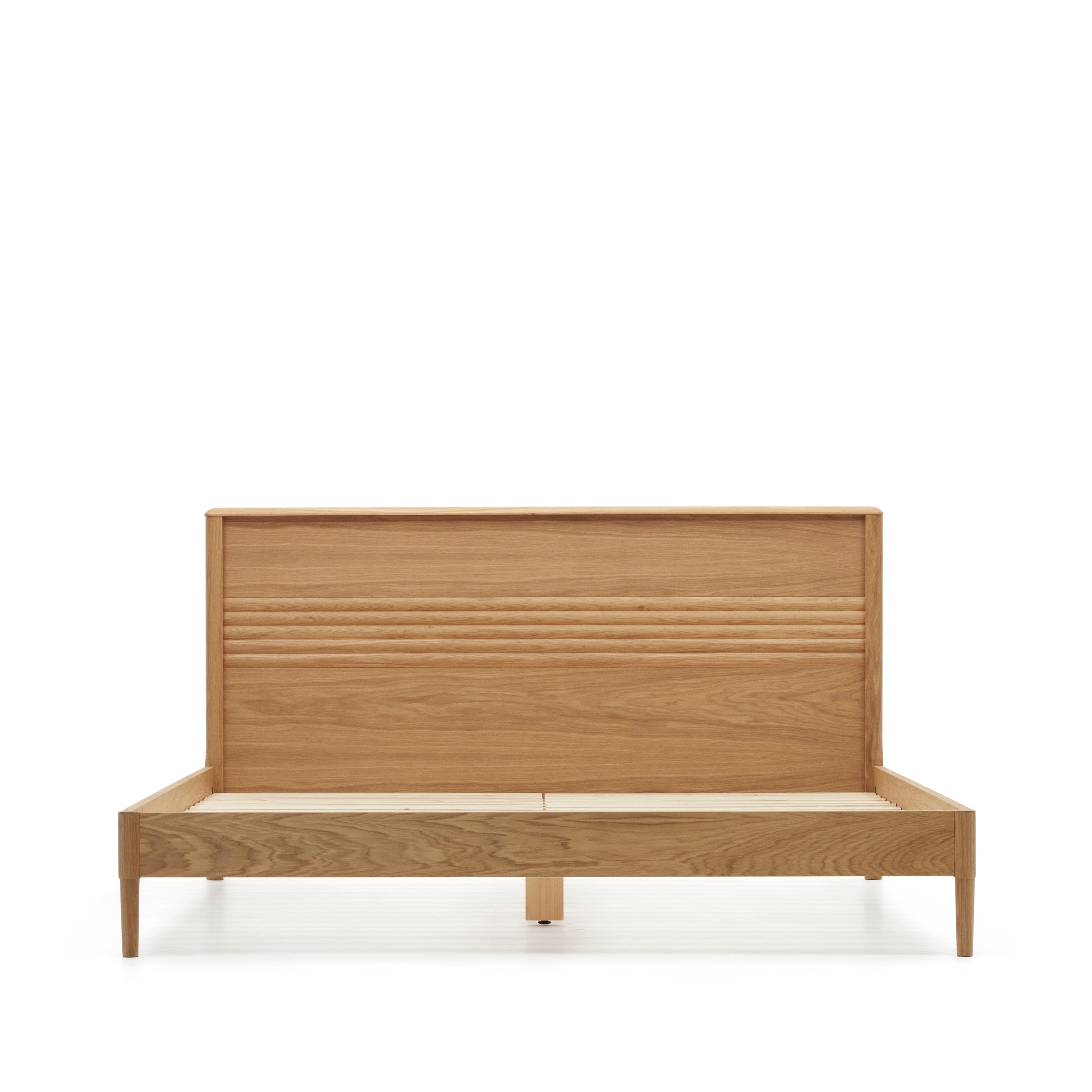 Lenon bed in solid oak and oak wood veneer for 180 x 200 cm mattresses, FSC MIX Credit - Product Image